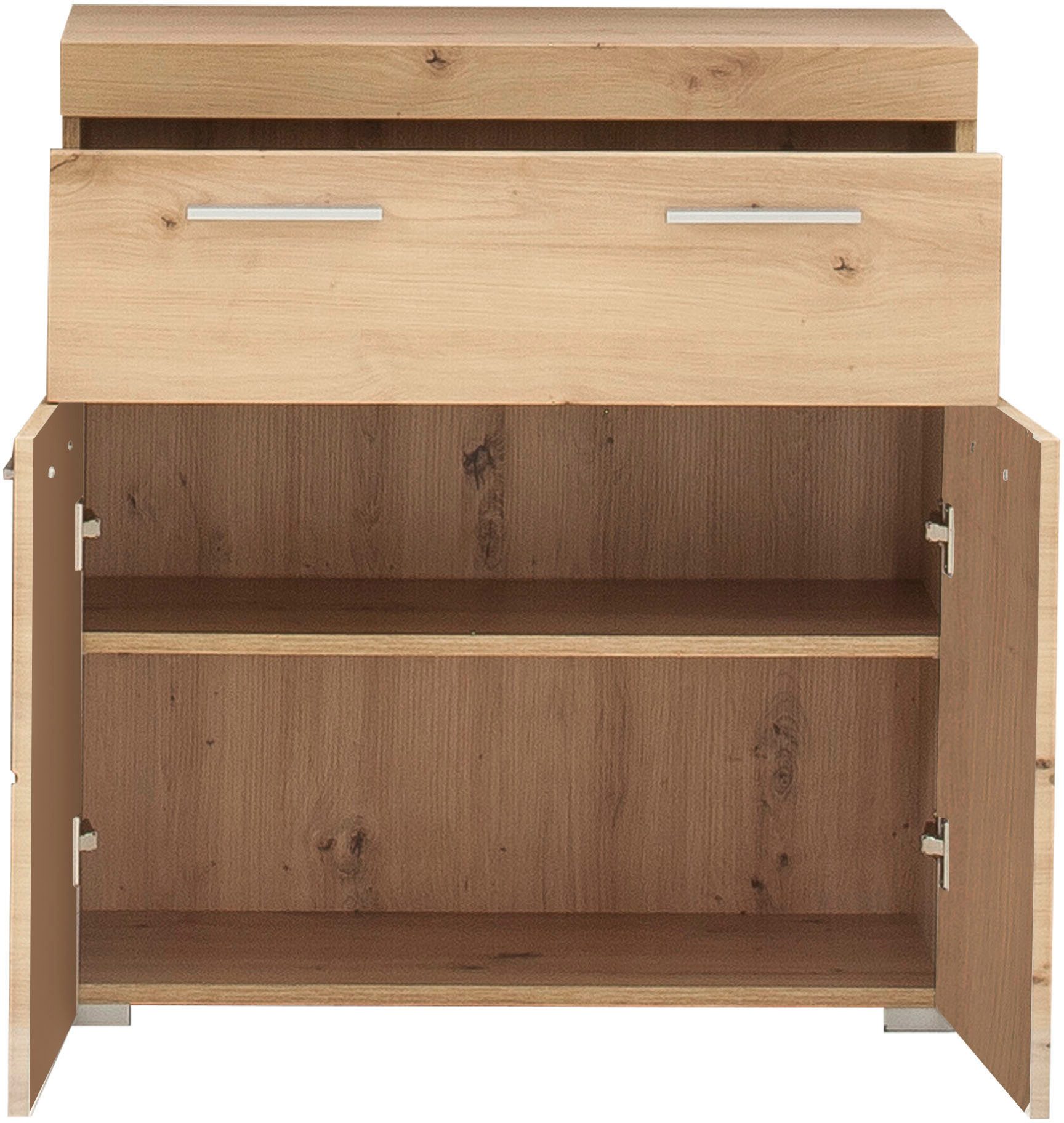 welltime Unterschrank Avena Badezimmerschrank mit 1 großen Schubkasten und 2 Türen - 73/31/79 cm – Bild 3 von 5