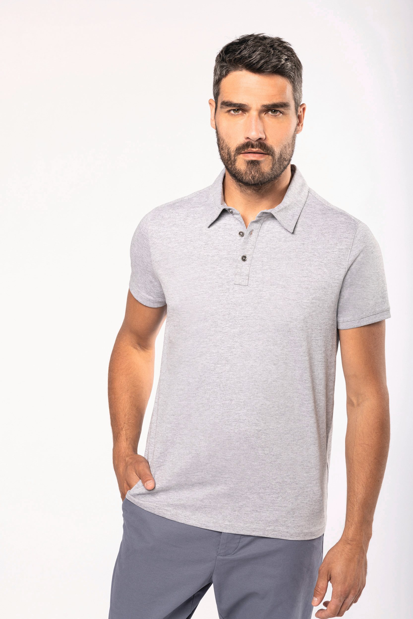 T-Shirt & Langarmshirt Jersey-Kurzarm-Polohemd für Herren