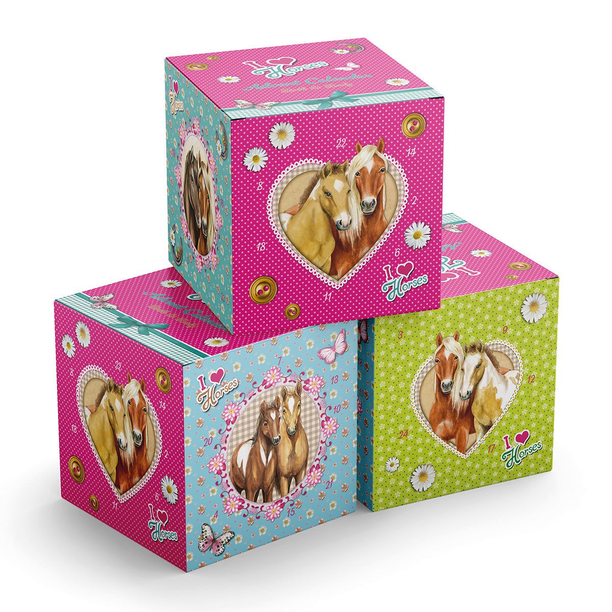 ACCENTRA Adventskalender I Love Horses Würfel Pferde Adventskalender 2025