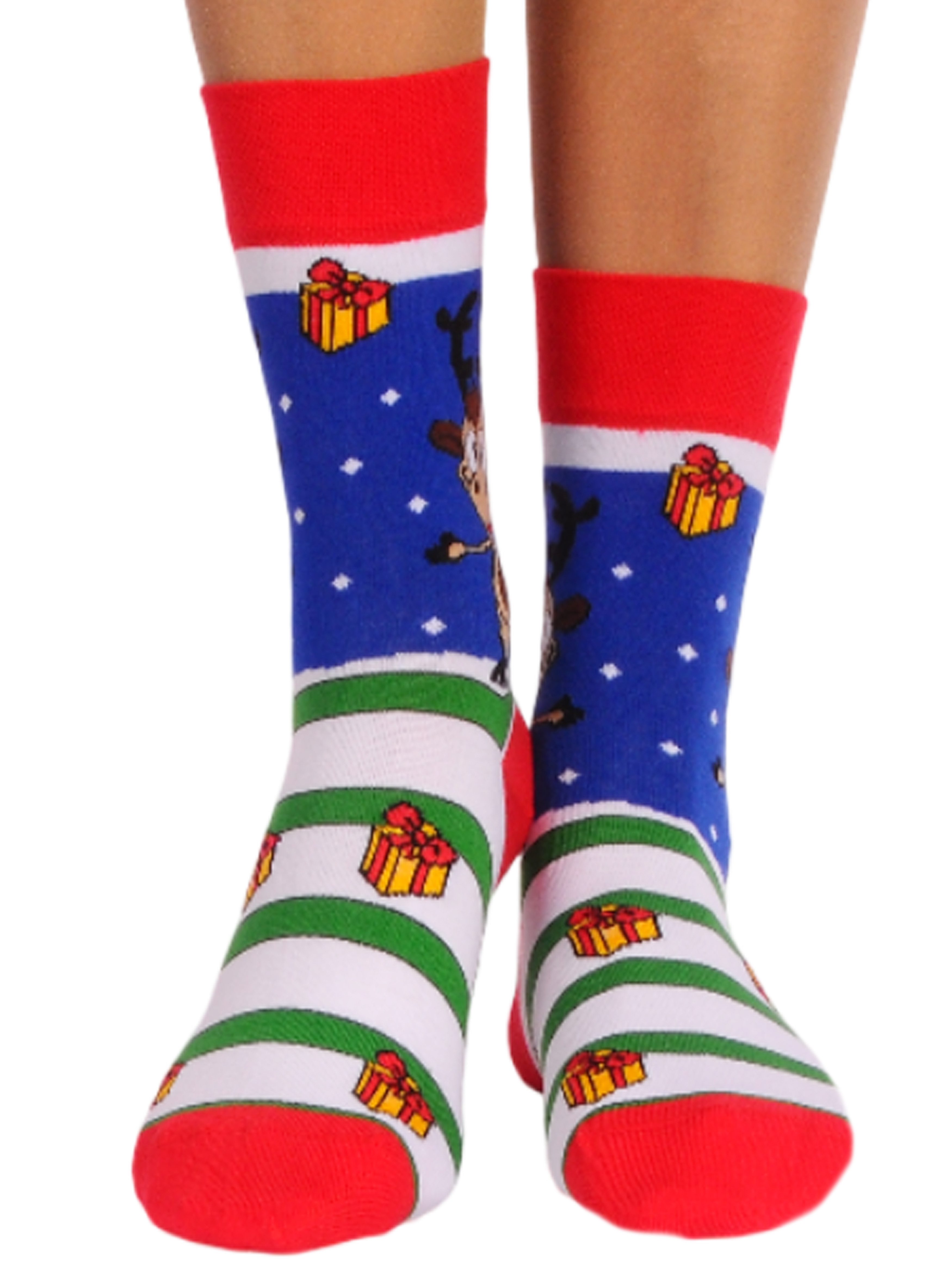 Socken Weihnachtssocken bunte weihnachtliche Strümpfe socks