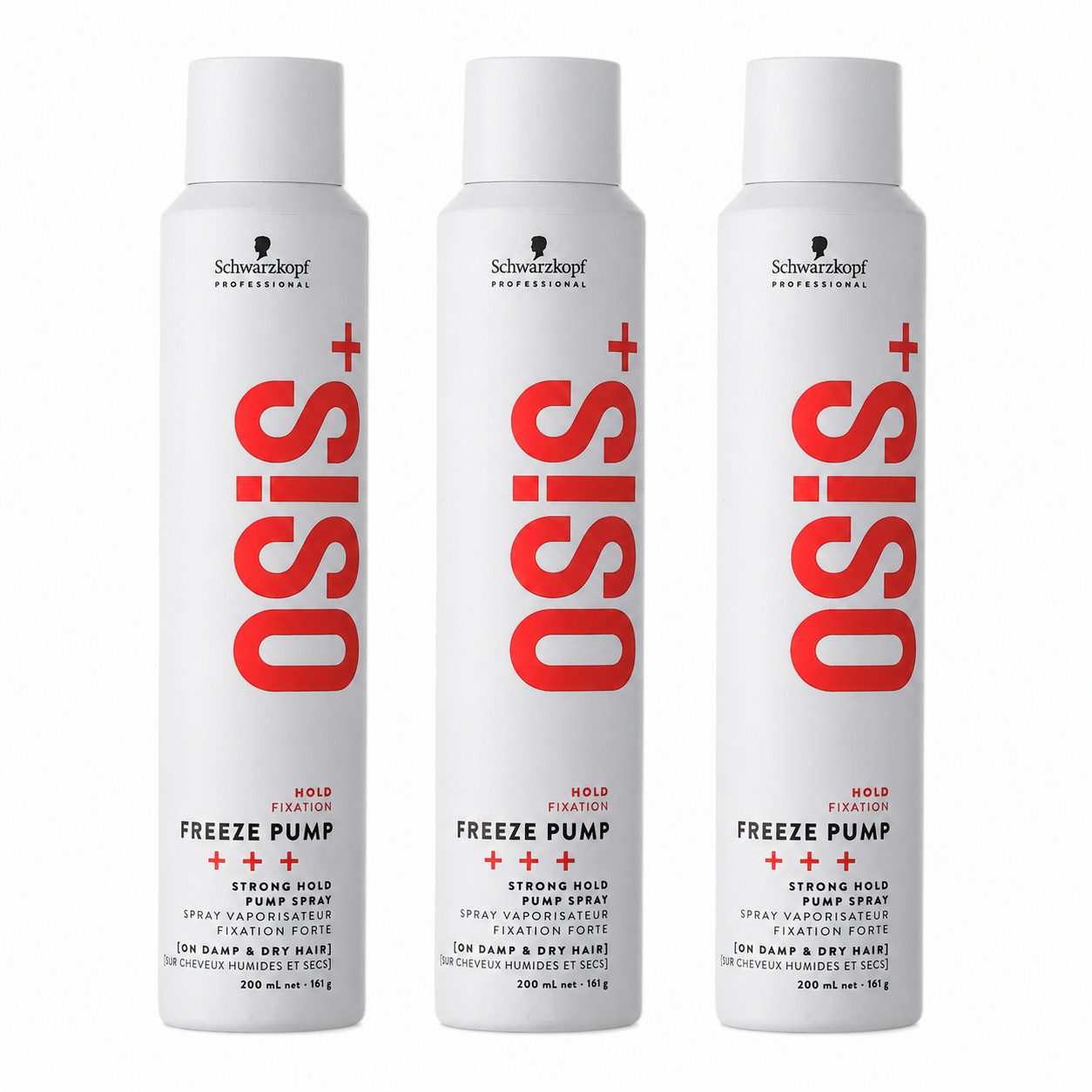Schwarzkopf Professional Haarstyling-Liquid 3x Schwarzkopf Professional OSiS Freeze Pump 200 ml, 1-tlg., Haarspray