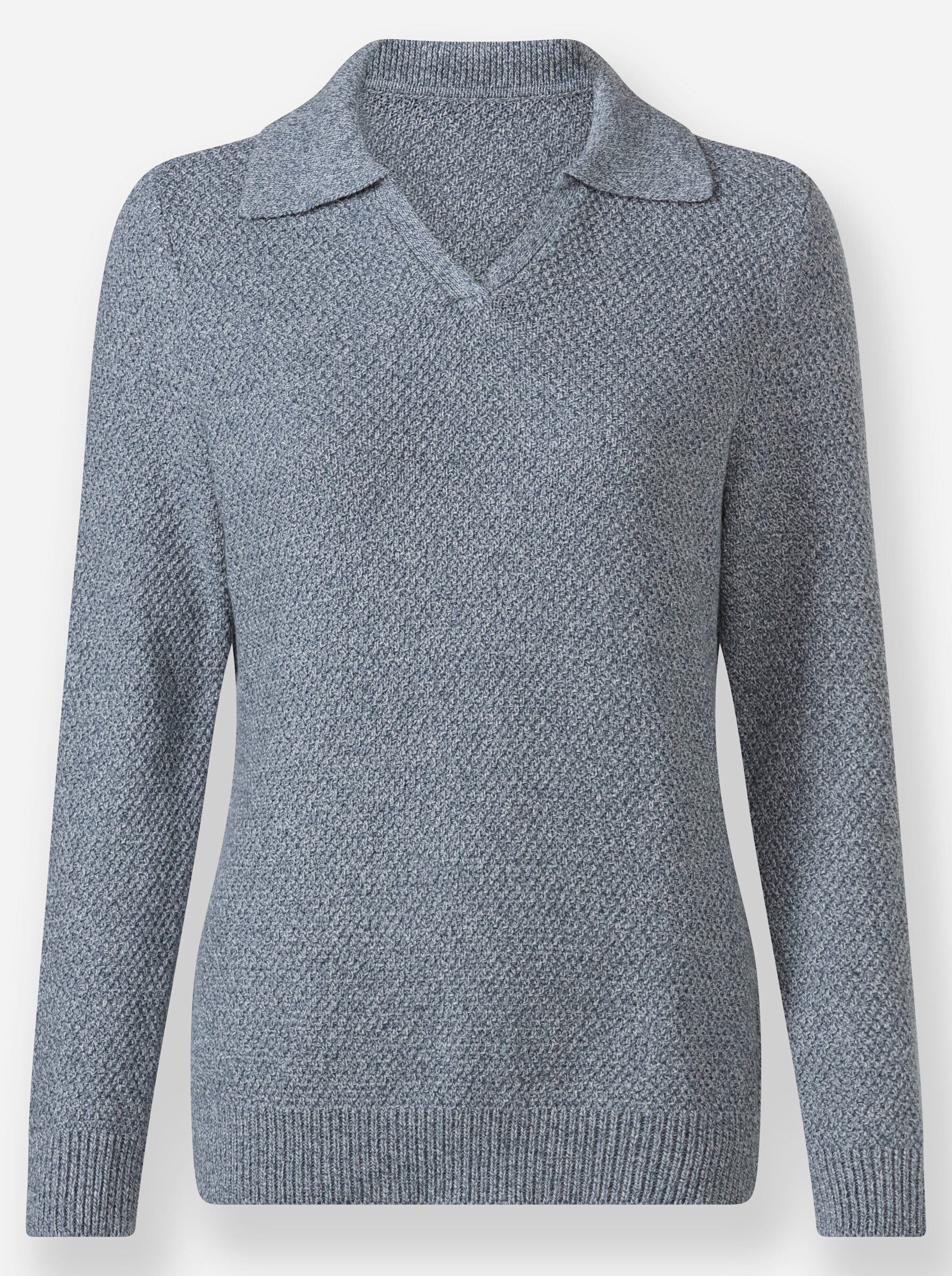 Witt Pullunder Polopullover Langarm Perlmuster