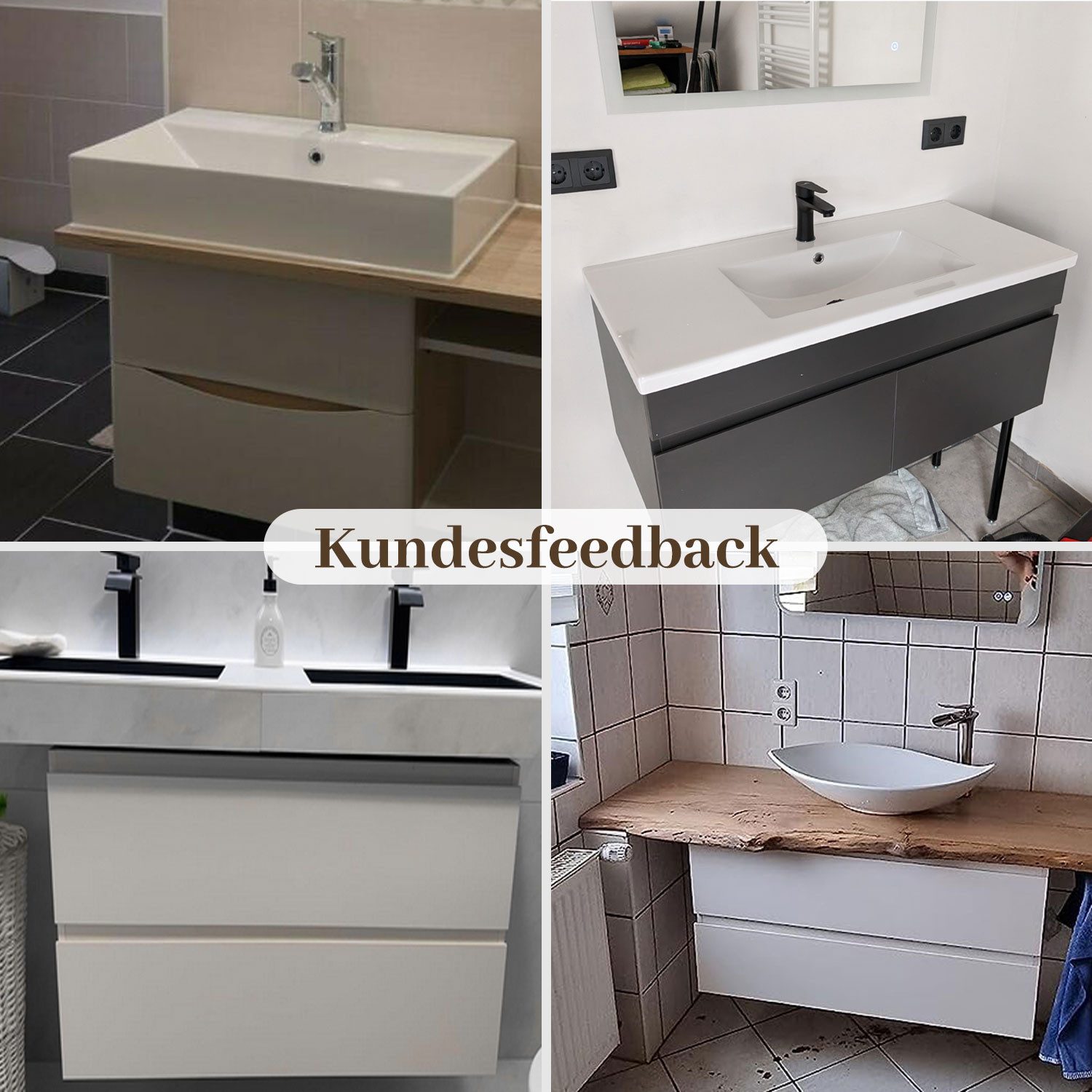 duschspa Waschtisch Unterschrank Waschbeckenunterschrank Waschtischunterschrank Badschrank, 50-120cm Hängeschrank, Matt / Hochglanz