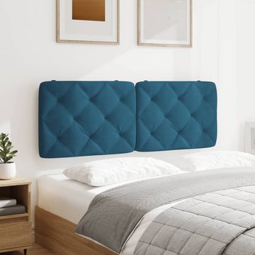 vidaXL Kopfteil Kopfteil-Kissen Blau 120 cm Samt, (1 St)