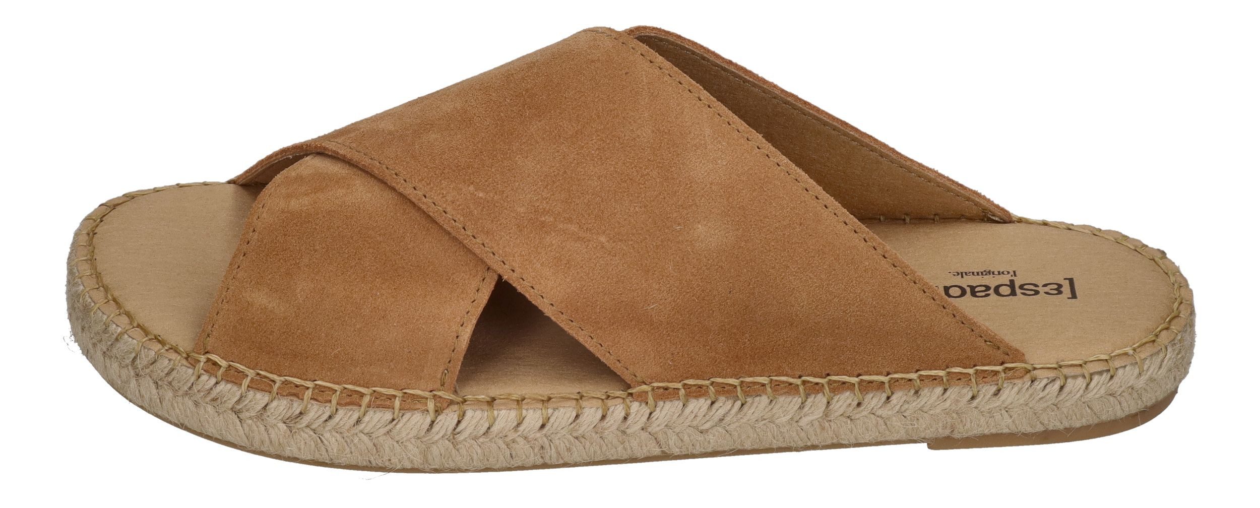 espadrij l´originale CROISETTE VELOUR MEN Pantolette Cognac günstig online kaufen