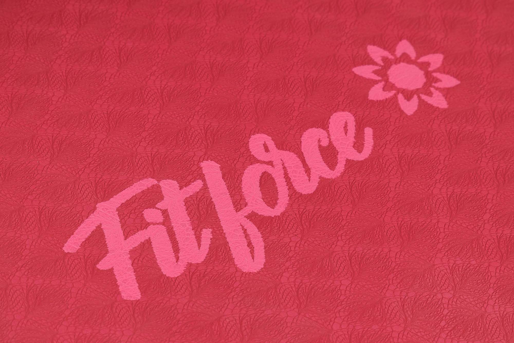 Fitforce Yogamatte Fitforce Design Yogamatte rot, Fitnessmatte rutschfest robust, Gymnastikmatte