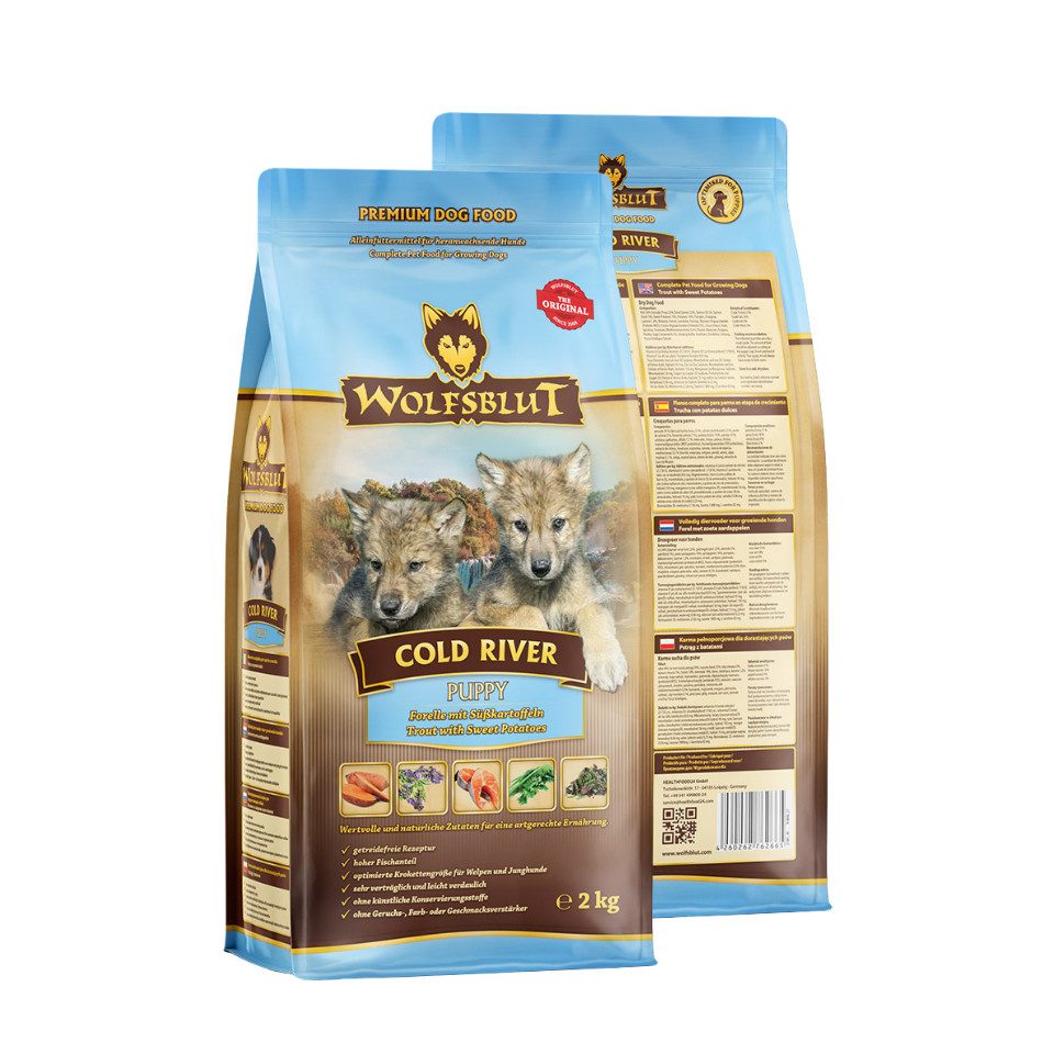 Wolfsblut Cold River Puppy - getreidefreies Trockenfutter mit Forelle für Welpen, Trockenfutter für: Hunde