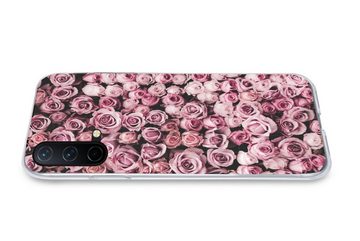 MuchoWow Handyhülle Blumen - Rosen - Natur - Rosa - Botanisch, Phone Case, Handyhülle OnePlus Nord CE 5G, Silikon, Schutzhülle