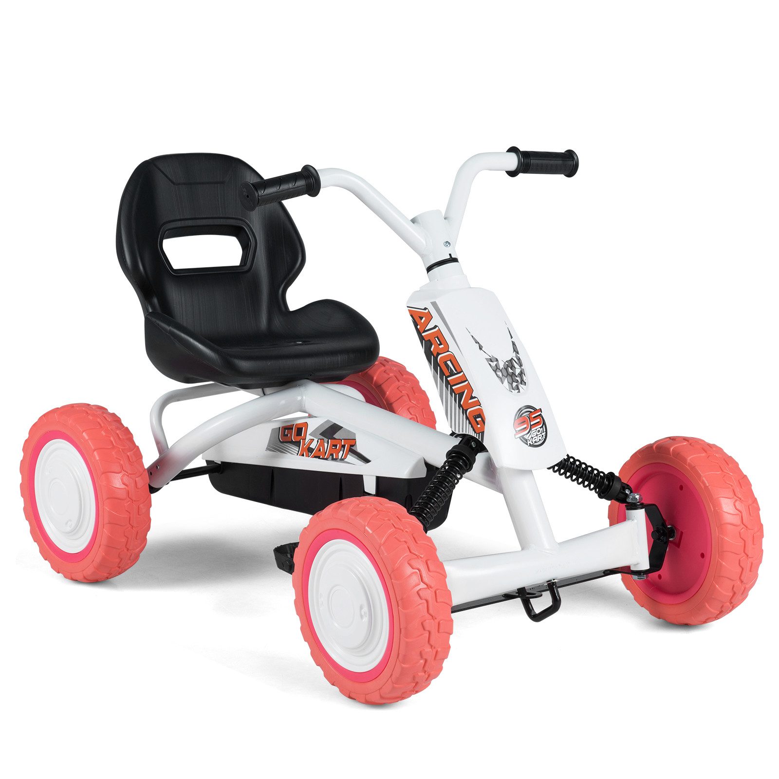 KOMFOTTEU Go-Kart, Gokart mit einstellbarem Sitz & Rückenlehne