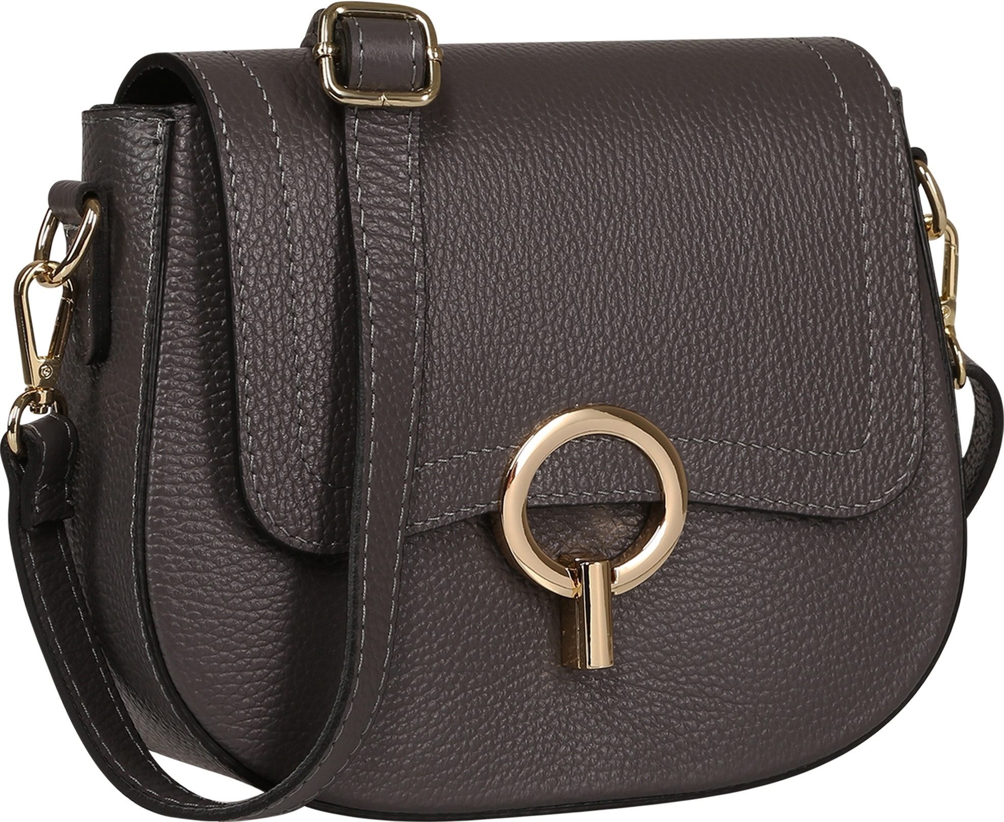 Toscanto Umhängetasche Toscanto Damen Umhängetasche Leder (Umhängetasche), Damen Umhängetasche Leder, dunkelgrau ca. 23cm x ca. 20cm