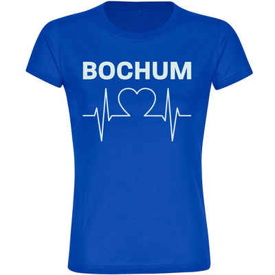 multifanshop T-Shirt Damen Bochum - Herzschlag - Frauen