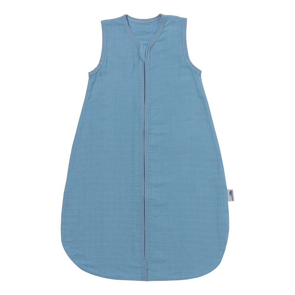 Schlummersack Kinderschlafsack, Musselin OEKO-TEX Babyschlafsack, Blau zertifiziert 0.5 Tog