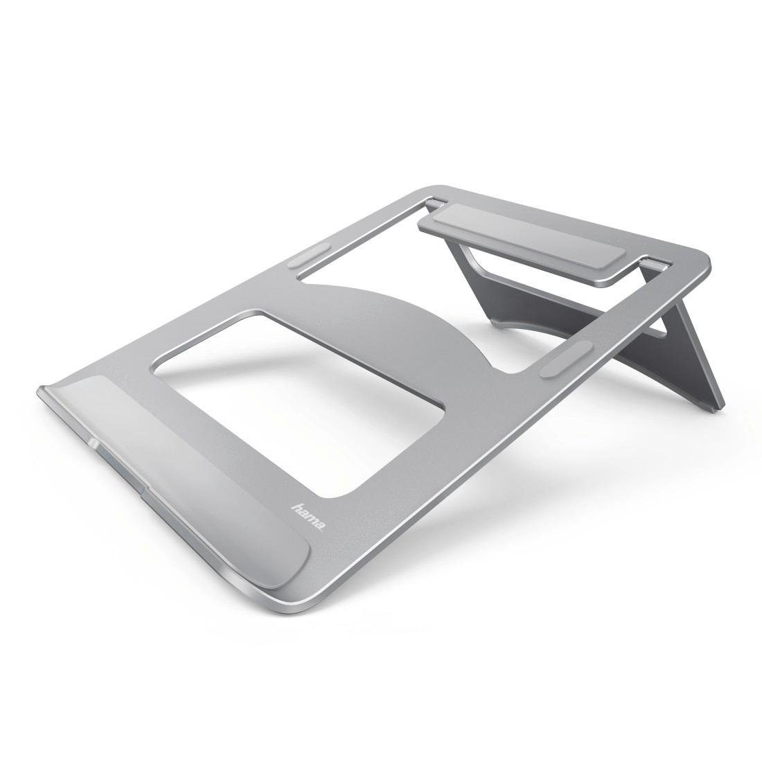 Hama Laptop-Ständer Notebook Stand "Aluminium", Silber, (bis 15,4 Zoll)