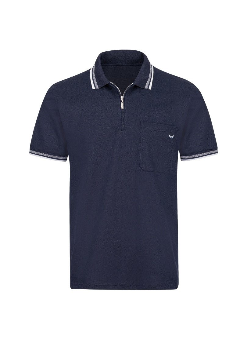 Trigema Poloshirt TRIGEMA Poloshirt mit Reißverschluss (1-tlg)