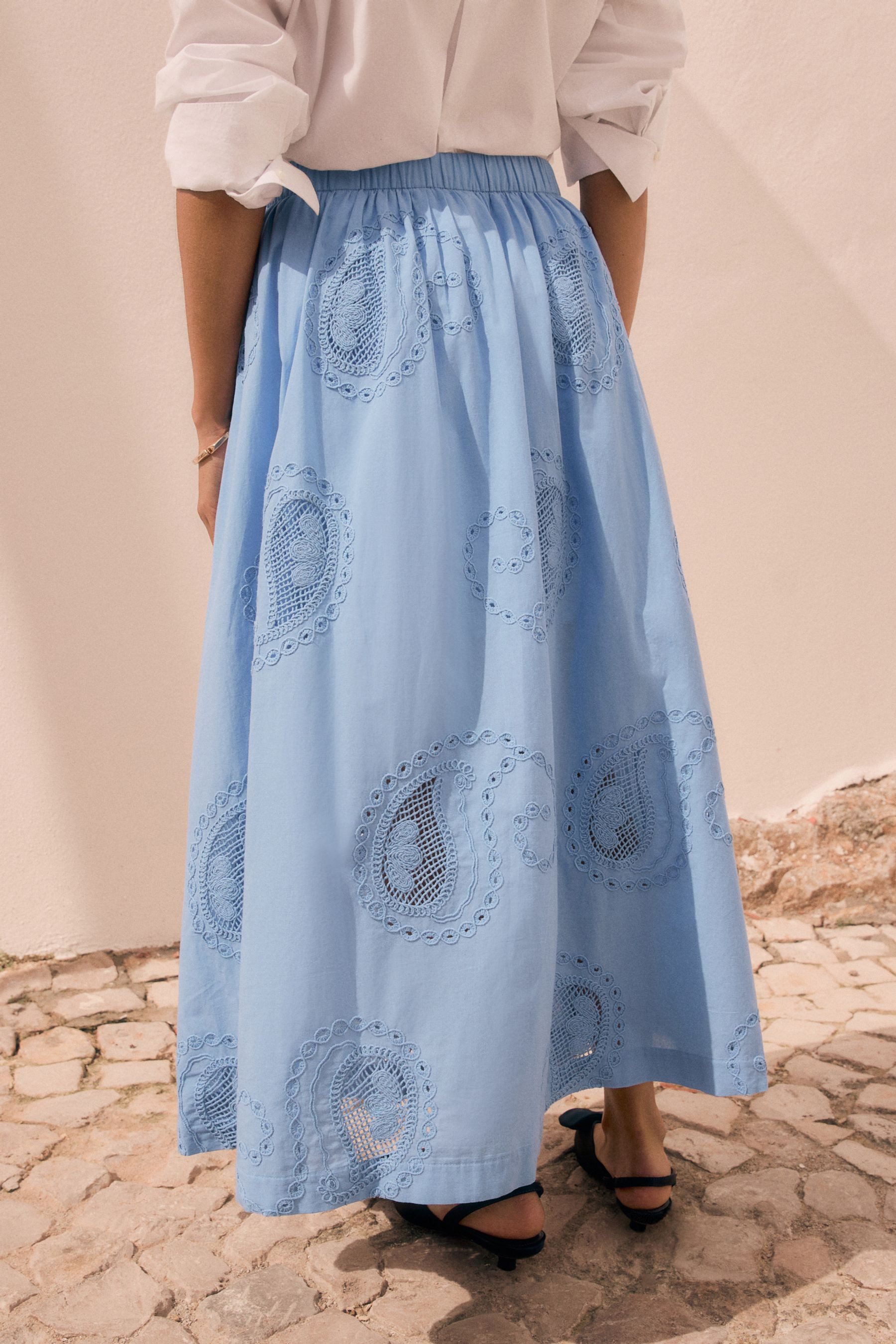 Next Midirock Midirock mit Paisley-Muster und Stickerei (1-tlg) günstig online kaufen