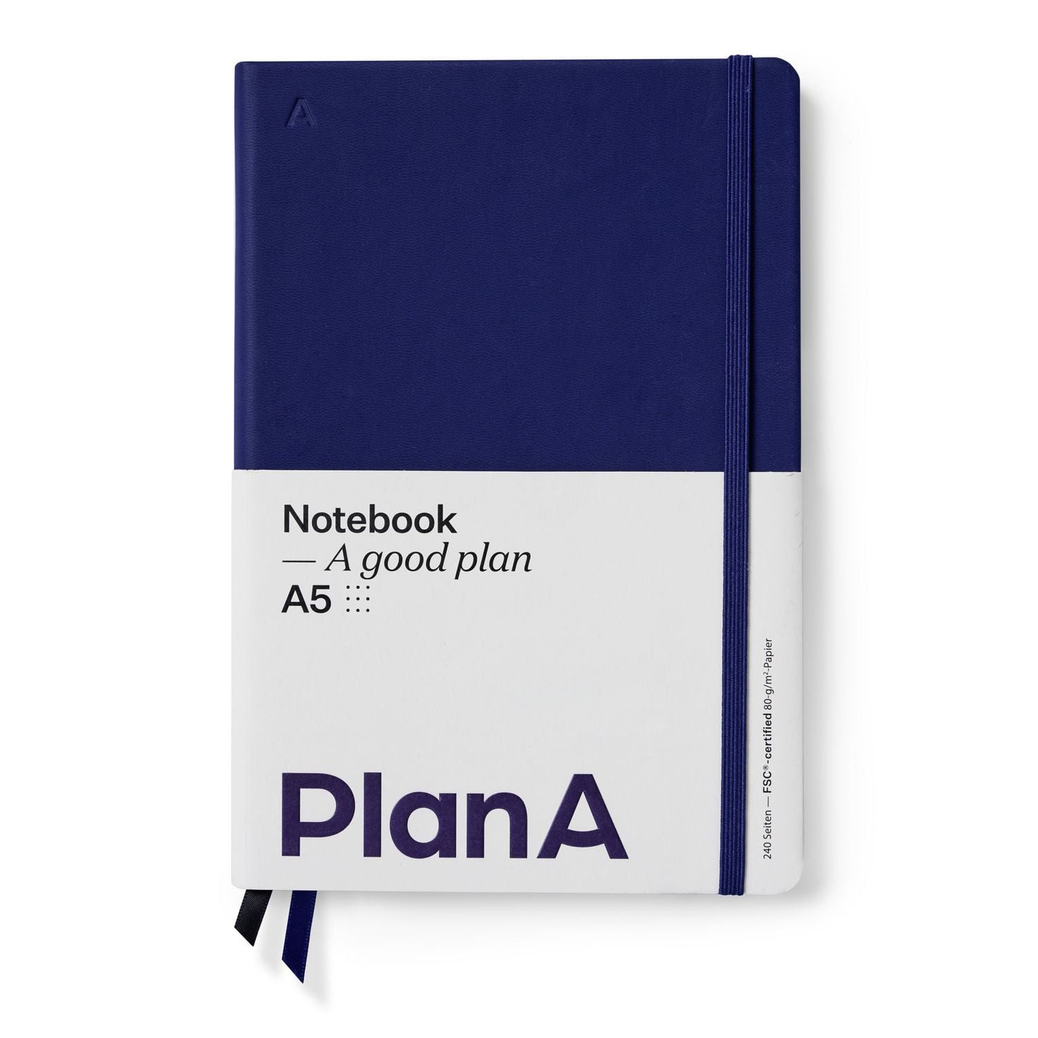Notizbuch Notizbuch A5 Hardcover Punktiert Navy Blue