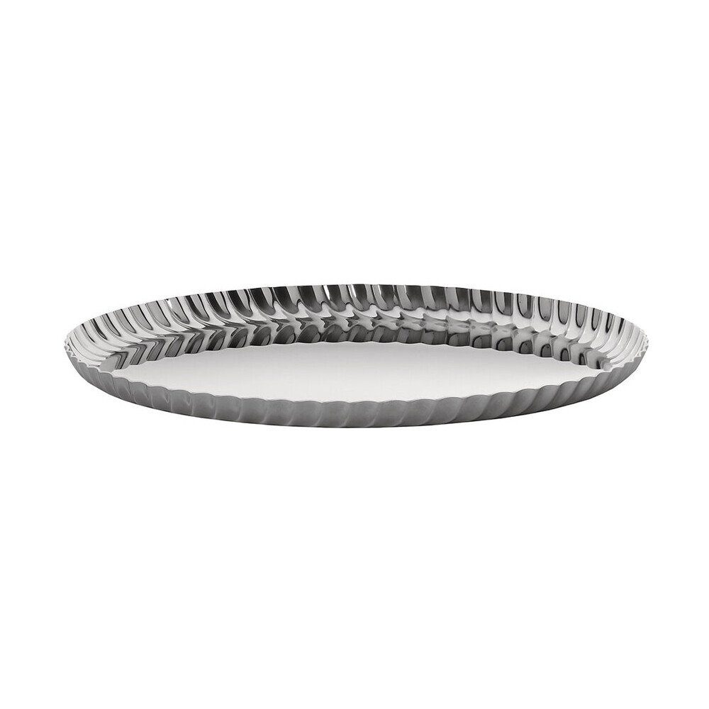 Alessi Tablett Tablett aus Edelstahl 18/10 rund 23x1,5cm, Edelstahl 18/10