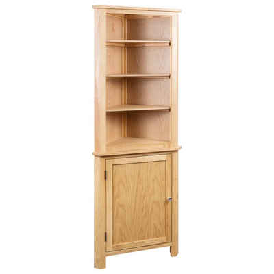 vidaXL Fächerschrank Eckschrank 59 x 36 x 180 cm Massivholz Eiche (1-St)