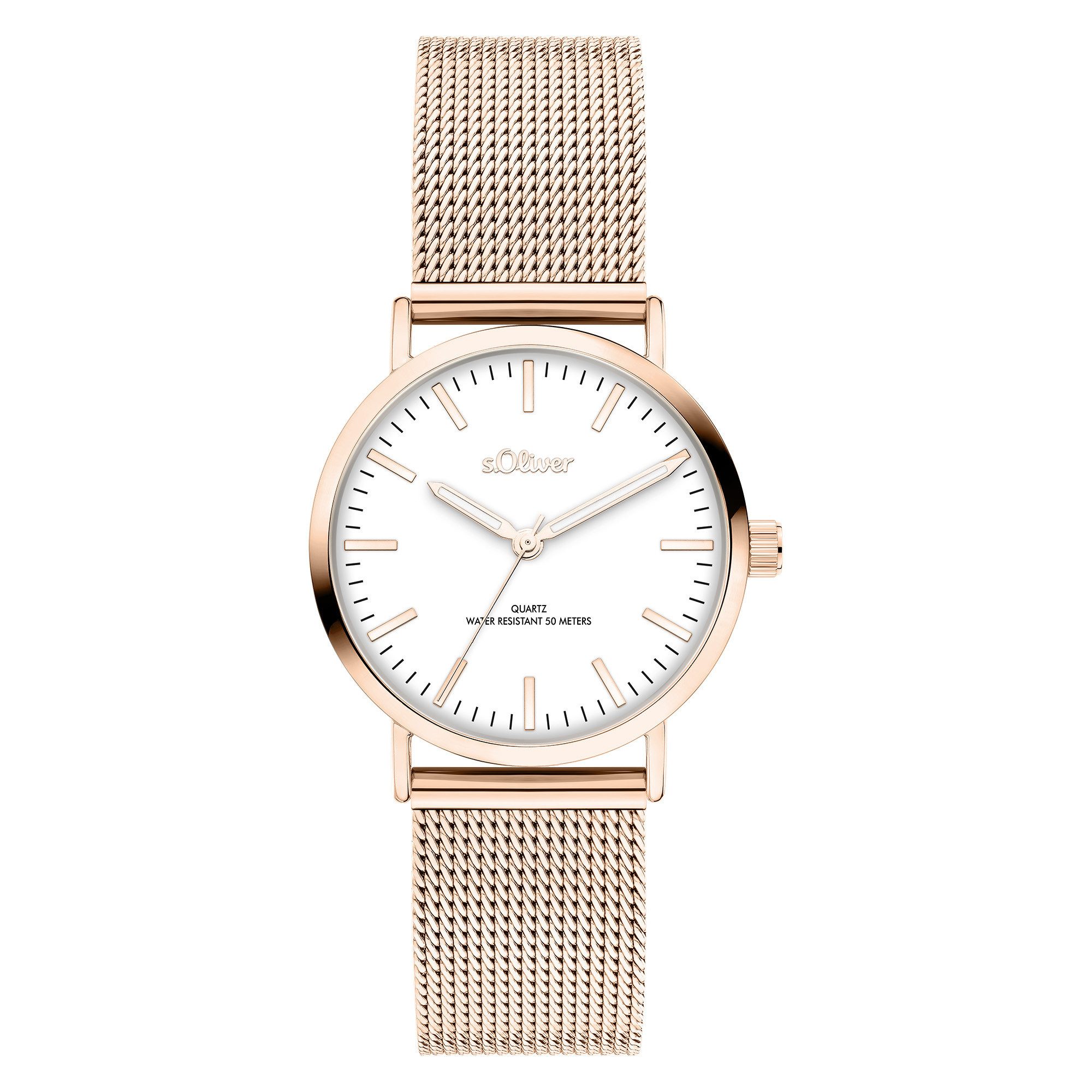 s.Oliver Quarzuhr Essential Time Edelstahl