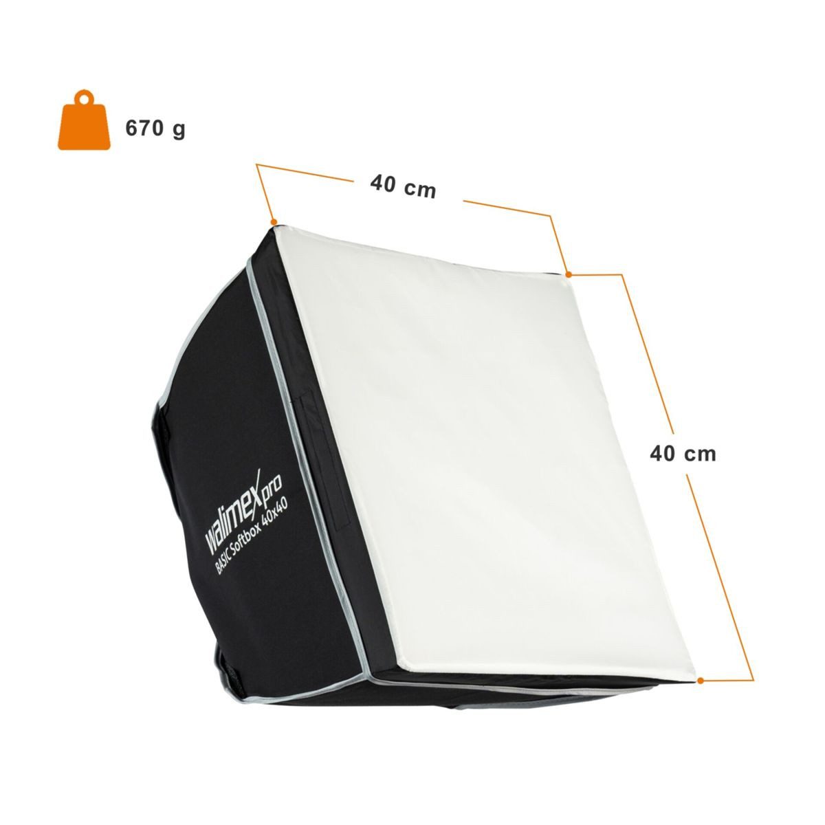 walimex pro Softbox Basic 40x40 Blitzgerät
