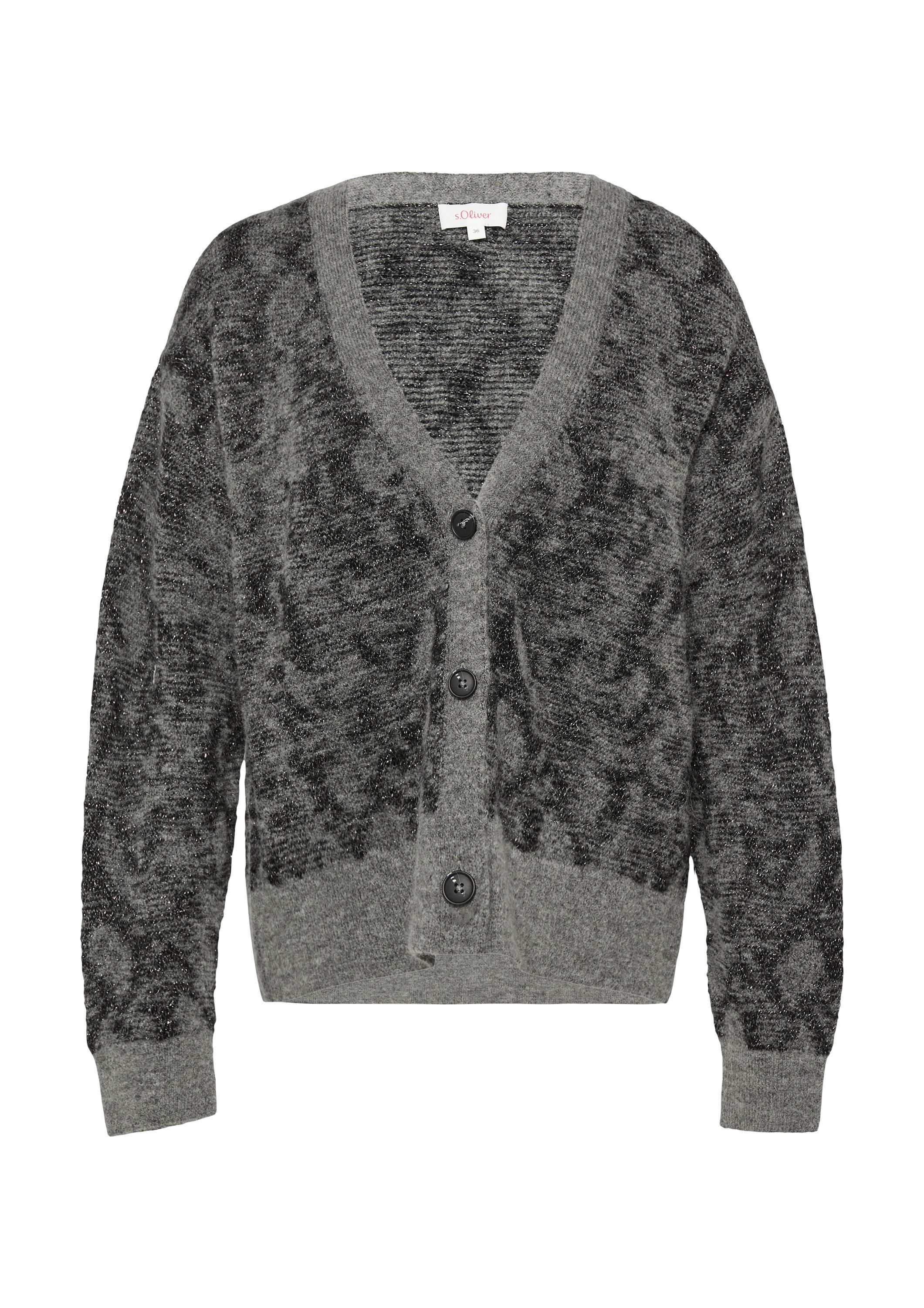 s.Oliver Cardigan Strickjacke Gemusterter Cardigan mit günstig online kaufen