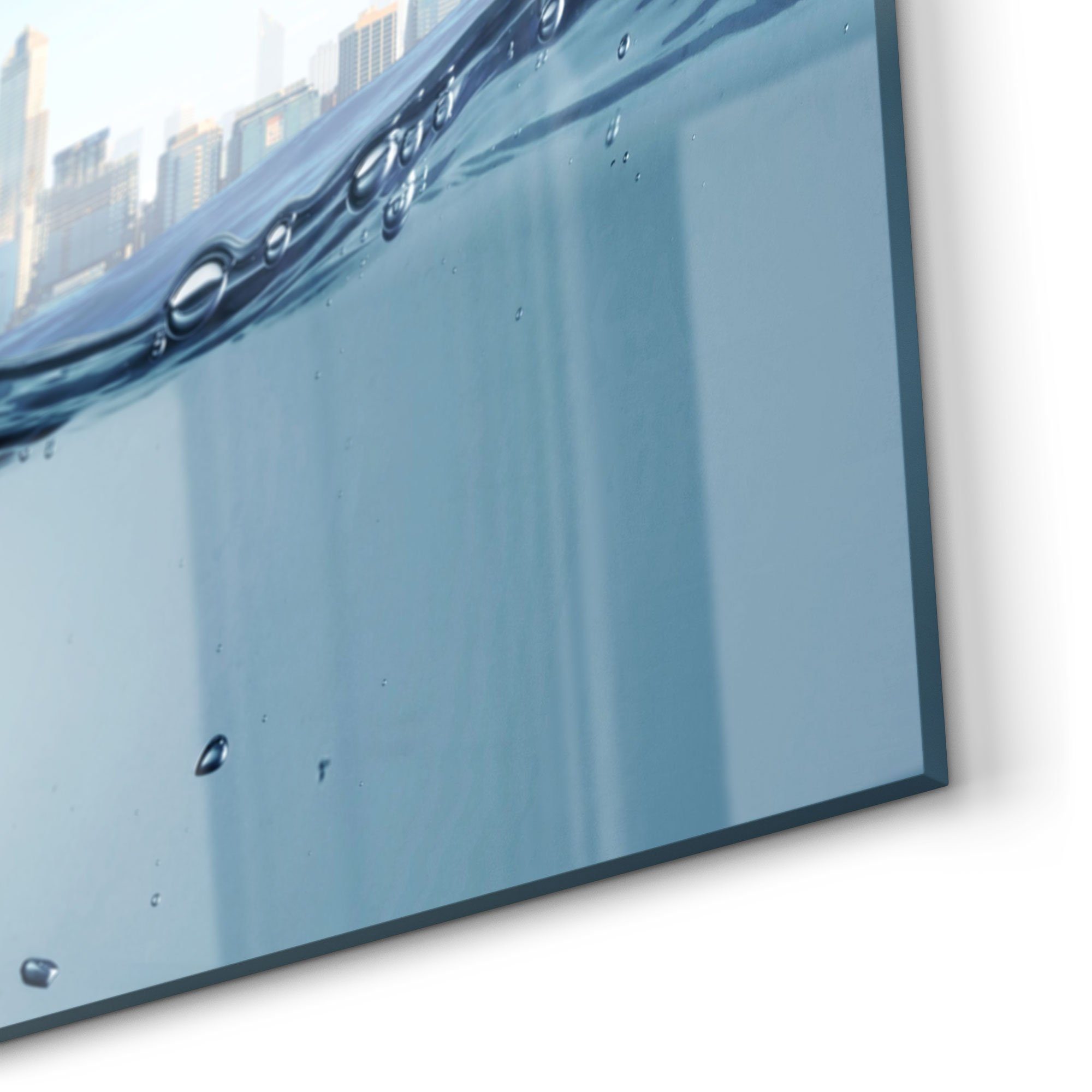Glas Spritzschutz Wasseransicht', DEQORI 'Skyline Küchenrückwand Herdblende Badrückwand