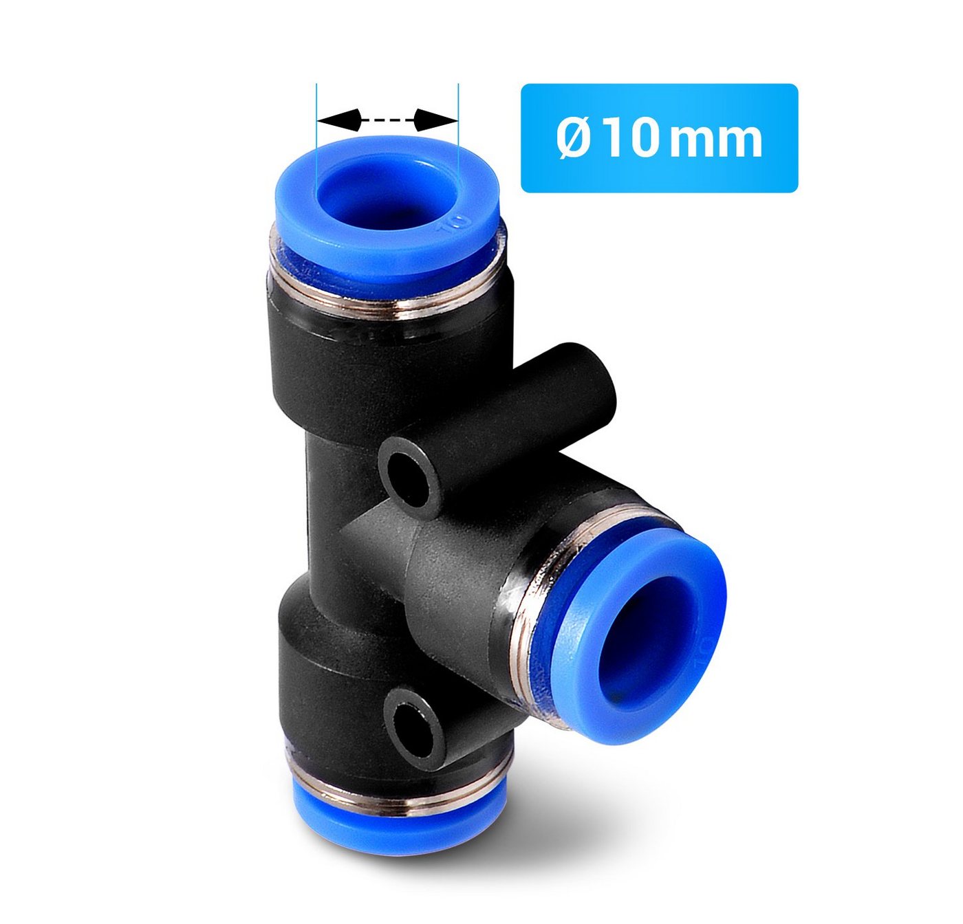 Thumbnail - AQUADE T-Stück Verbinder 10 mm, Verteiler aus PVC für Schlauch