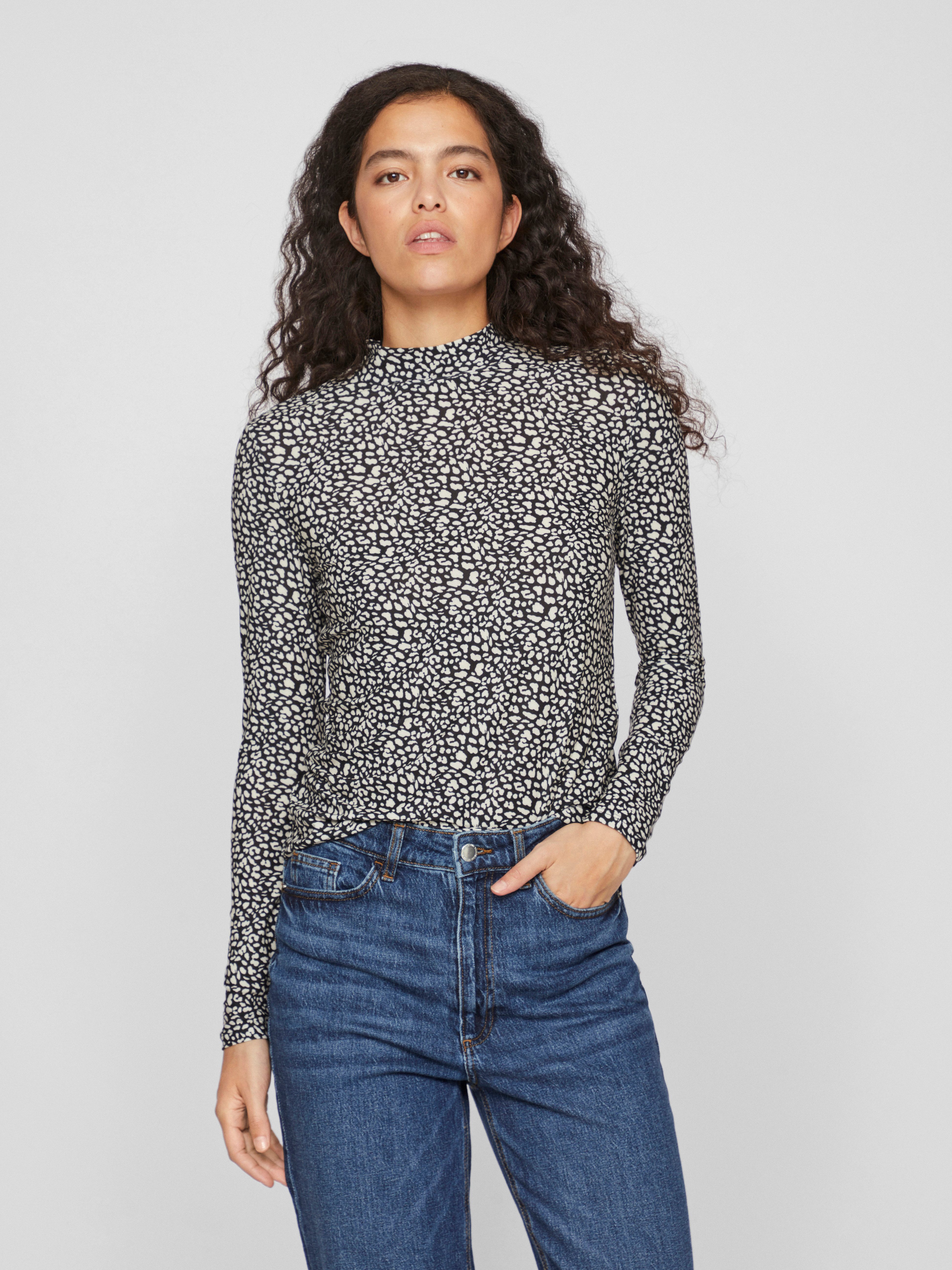 Vila Stehkragenshirt VILEOA L/S ROLLNECK TOP günstig online kaufen
