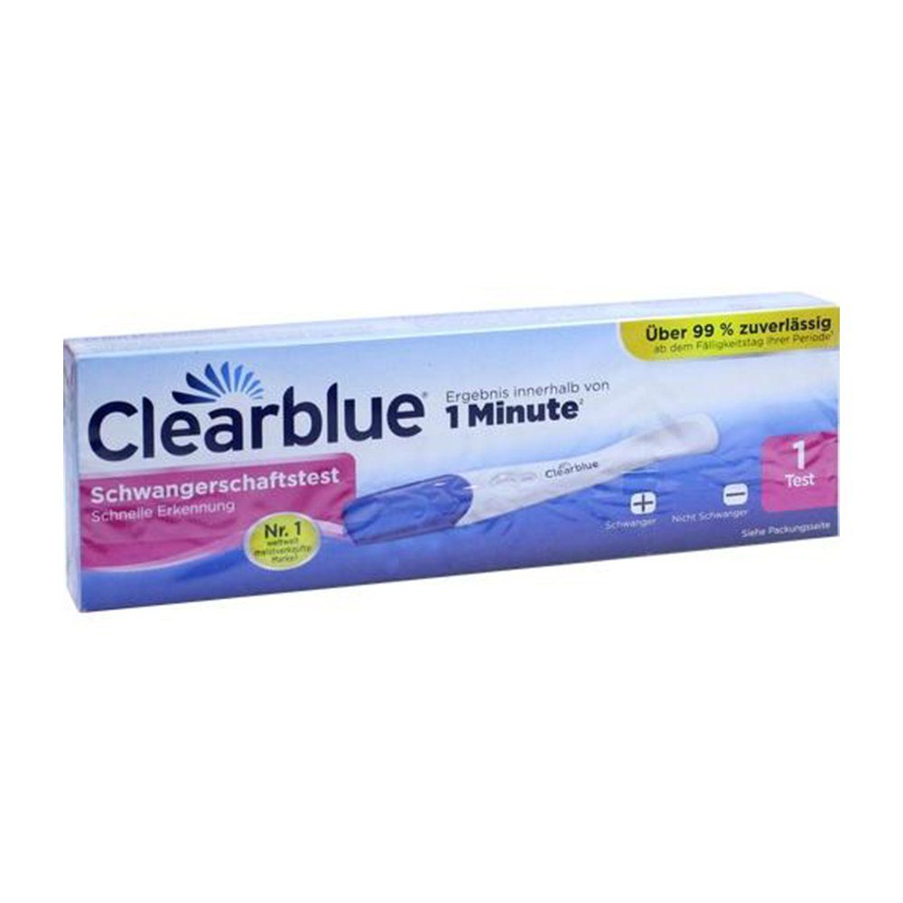 Schwangerschafts-Teststreifen CLEARBLUE Schwangerschaftstest schnelle Erkennung, 1 Stück