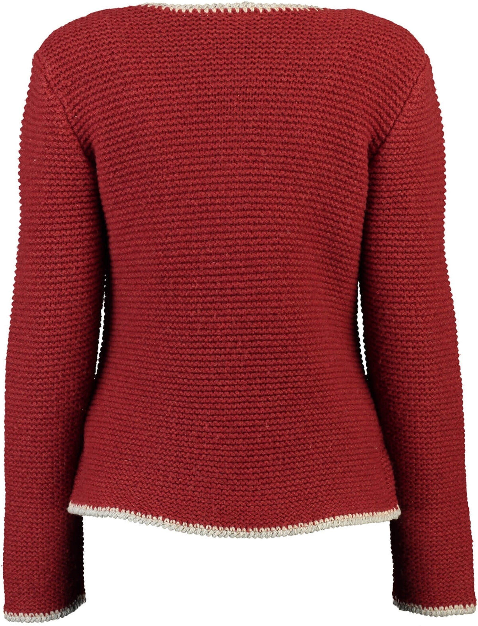 Hammerschmid Strickjacke HAMMERSCHMID Strickjacke rot im tradionellen Linksstrick