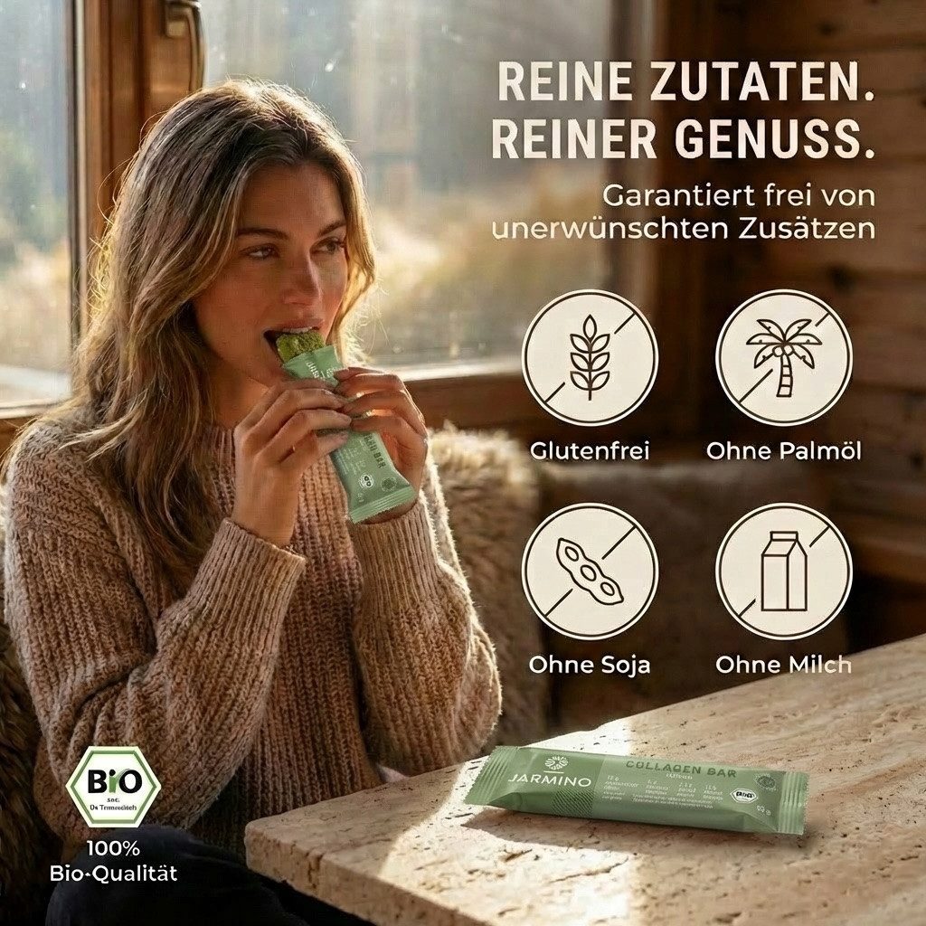 JARMINO Kollagenriegel Matcha Riegel, 12 er