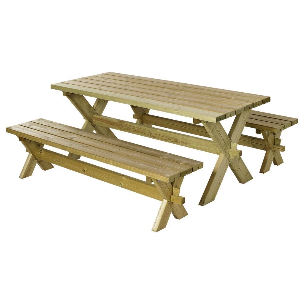 PLUS Gartenbank PLUS Nostalgi Plankengarnitur
