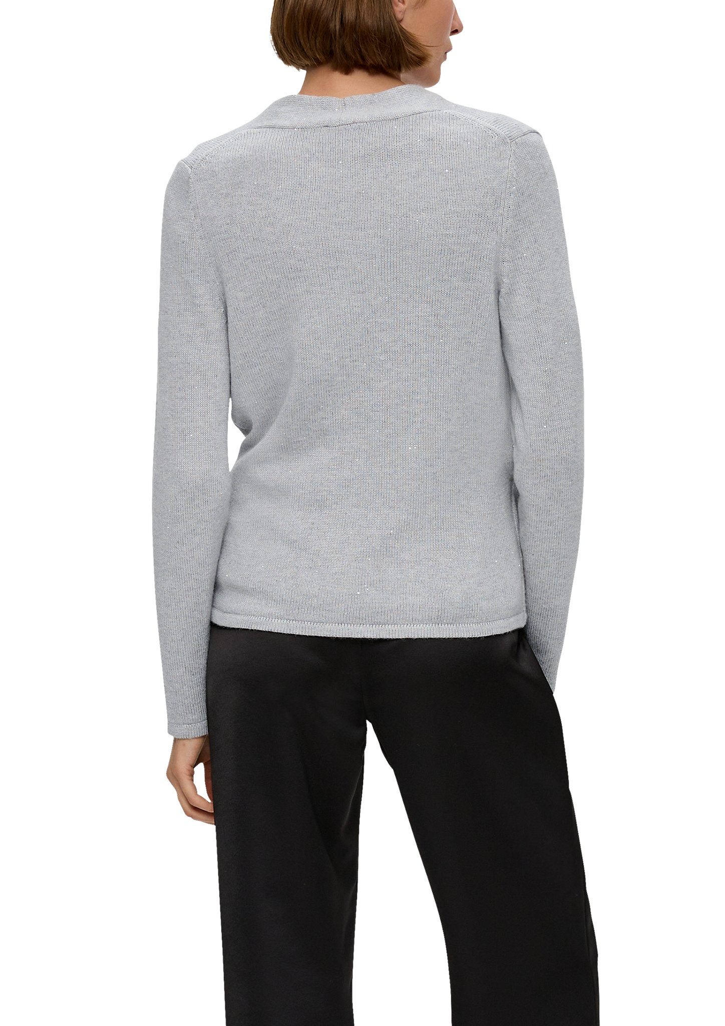 s.Oliver BLACK LABEL Strickpullover in Wickel-Optik günstig online kaufen
