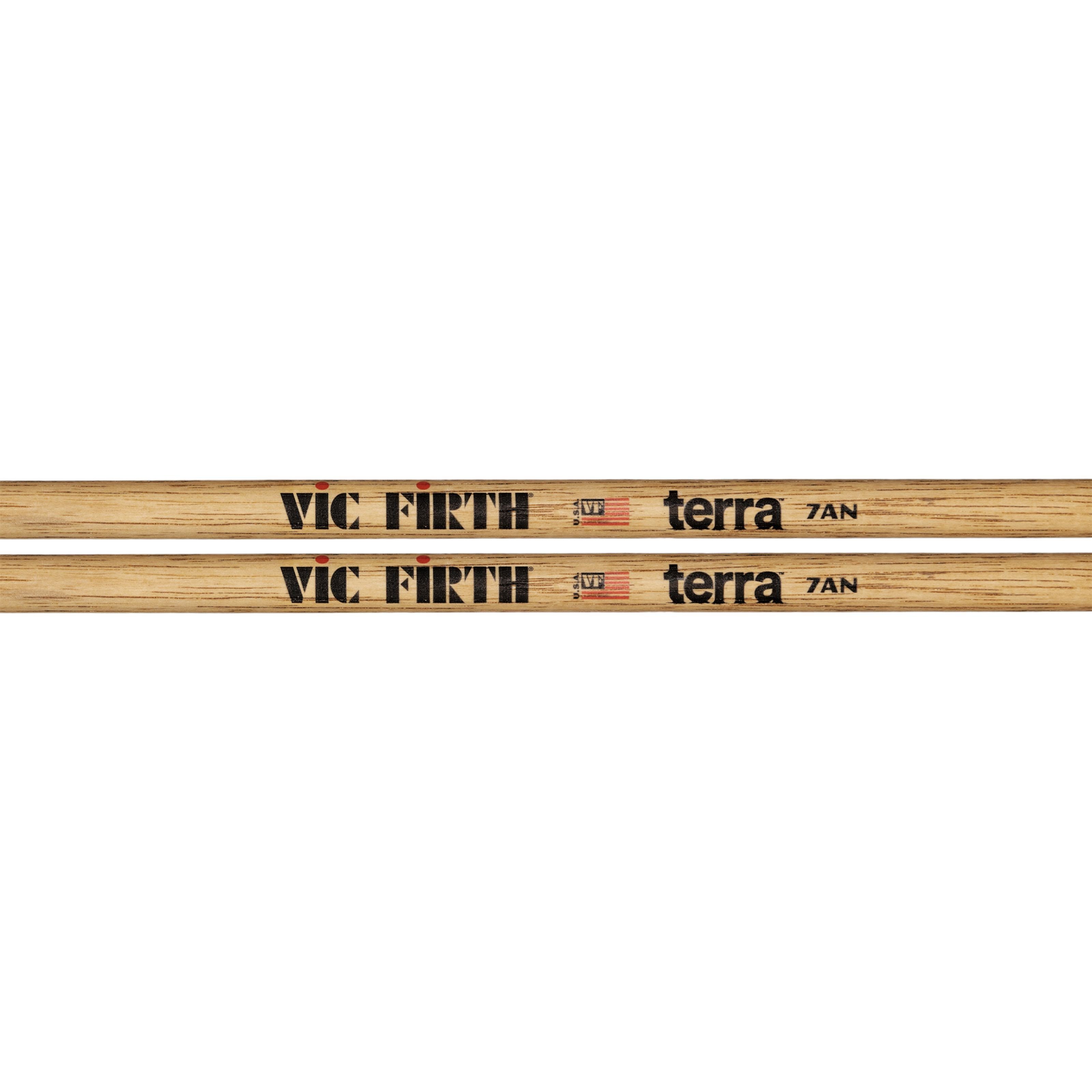 Vic-Firth Drumsticks (Sticks, Beater und Mallets, Drumsticks Nylontip), Terra 7AN Hickory Sticks Nylon - Drumsticks