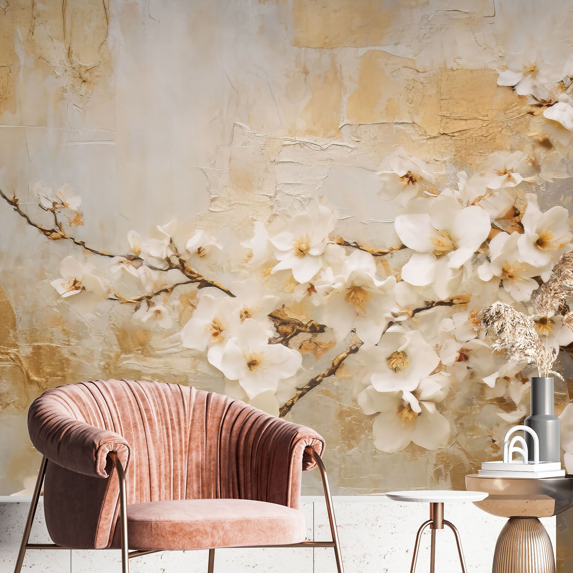 K&L Wall Art Vliestapete XXL Fototapete Natur Blumentapete große Naturtapete, floral, bedruckt, matt
