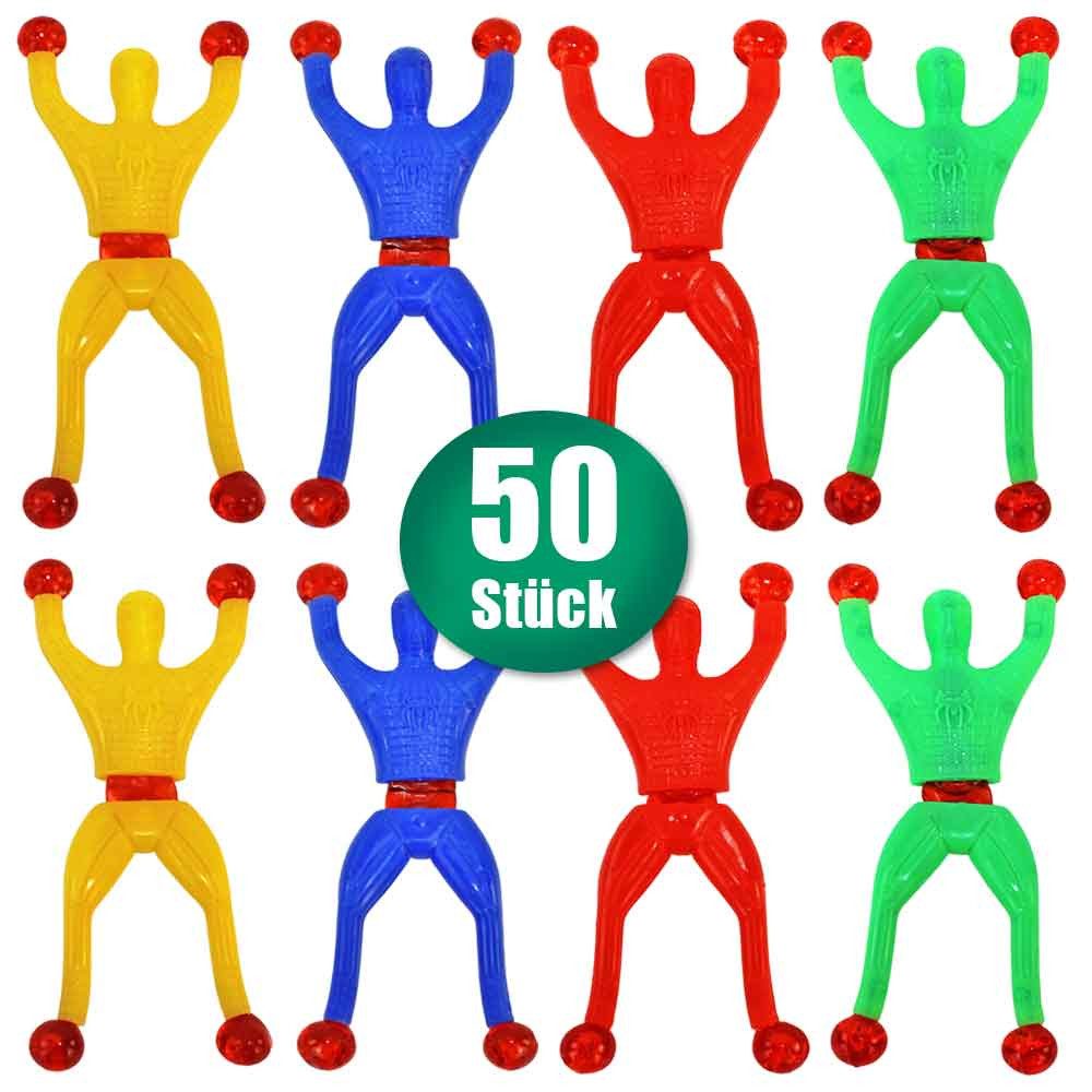 BEMIRO Spielfigur 50 Stück Klettermännchen Gummi "Superheld" - ca. 13 cm, (50-tlg)