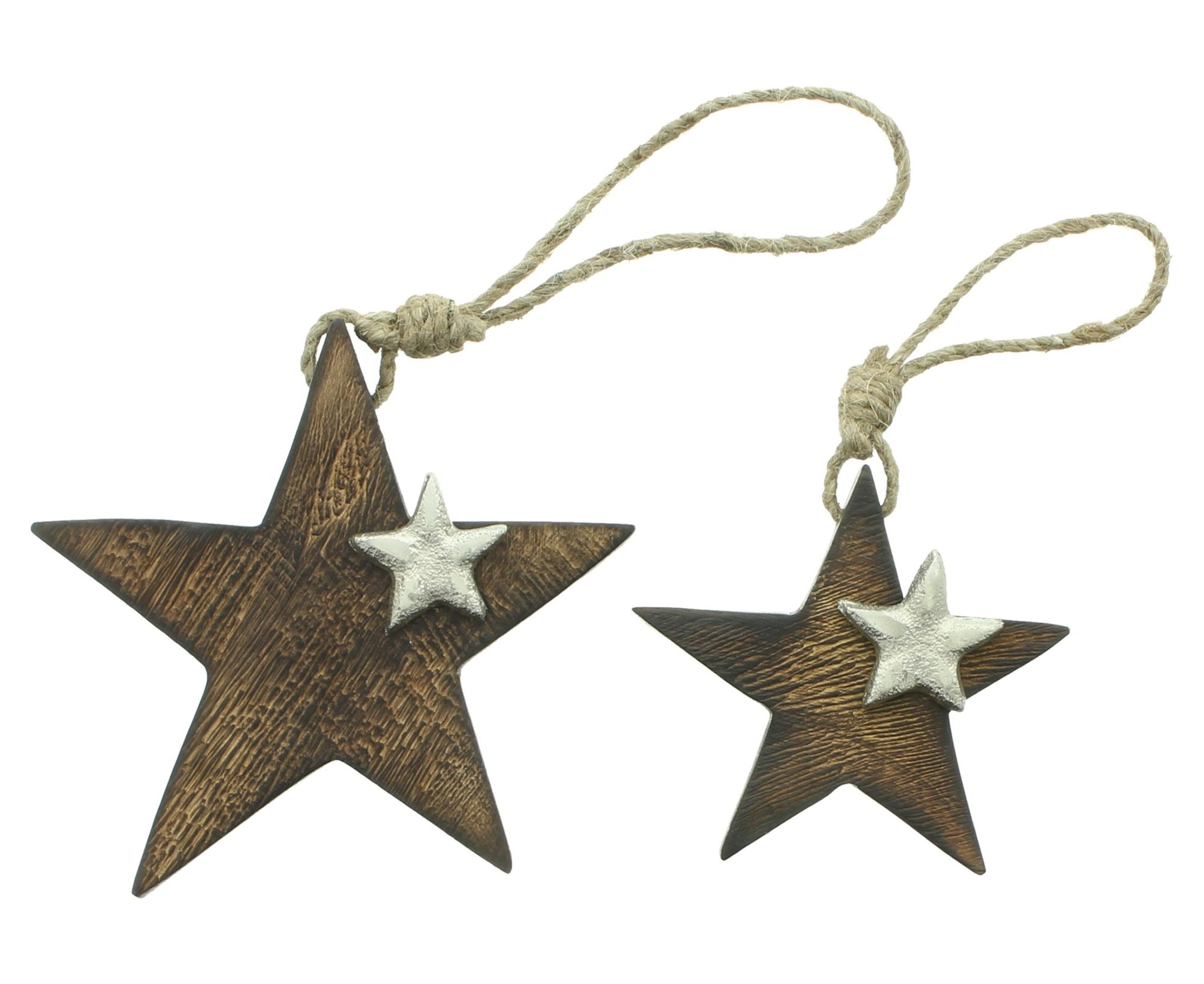 Dekohänger Hänger "Silberstern", 3er Set