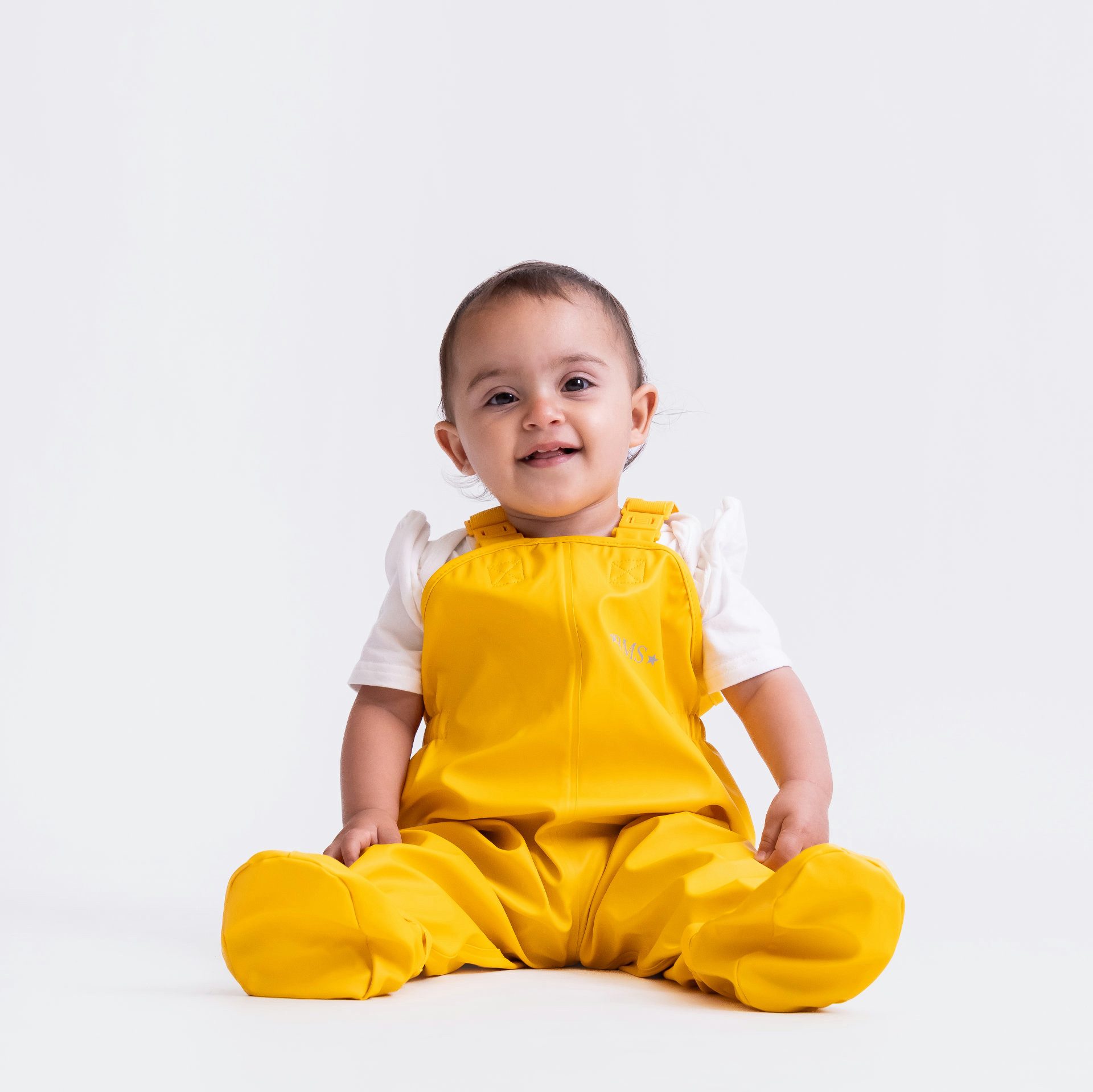 BMS Regen- und Matschlatzhose BMS BabyBuddy - wasserdichte Krabbelhose mit integrierten Füsslingen integrierte Füssling