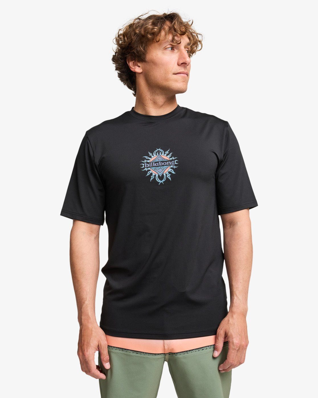 Billabong T-Shirt SOLAR FLARE LOOSE FIT SHORT SLEEVE mit kurzen Ärmeln, aus Jersey, pflegeleicht, elastisch