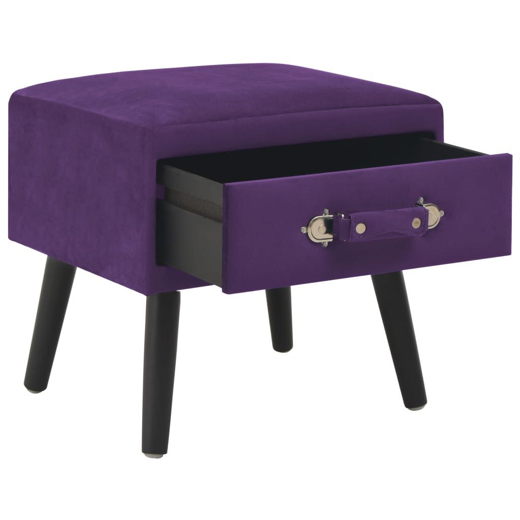 vidaXL Nachttisch Nachttische 2 Stk. Dunkelviolett 40 x 35 x 40 cm Samt (2-St)