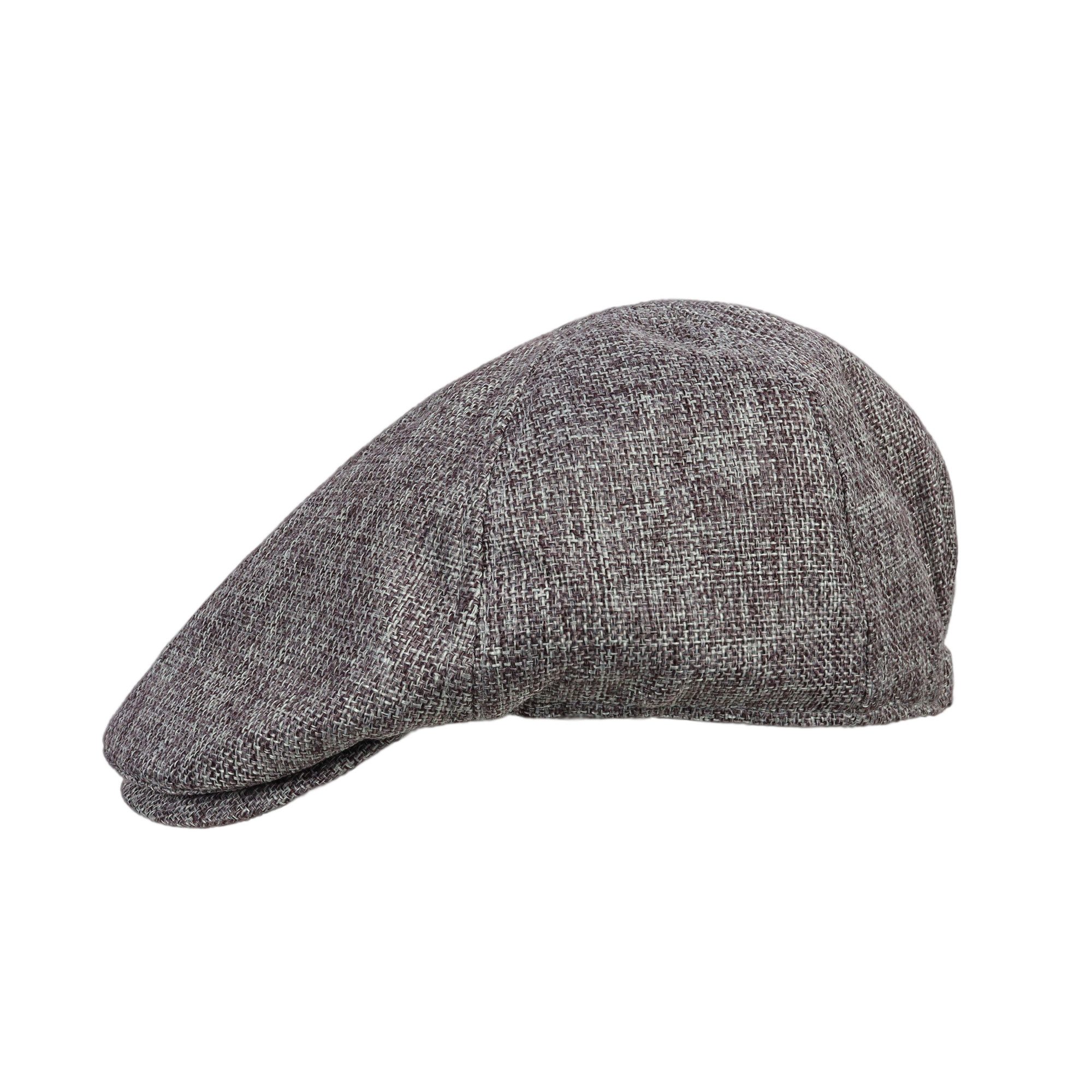 ZEBRO Schiebermütze Schiebermütze Flat Cap grobe Baumwoll-Optik