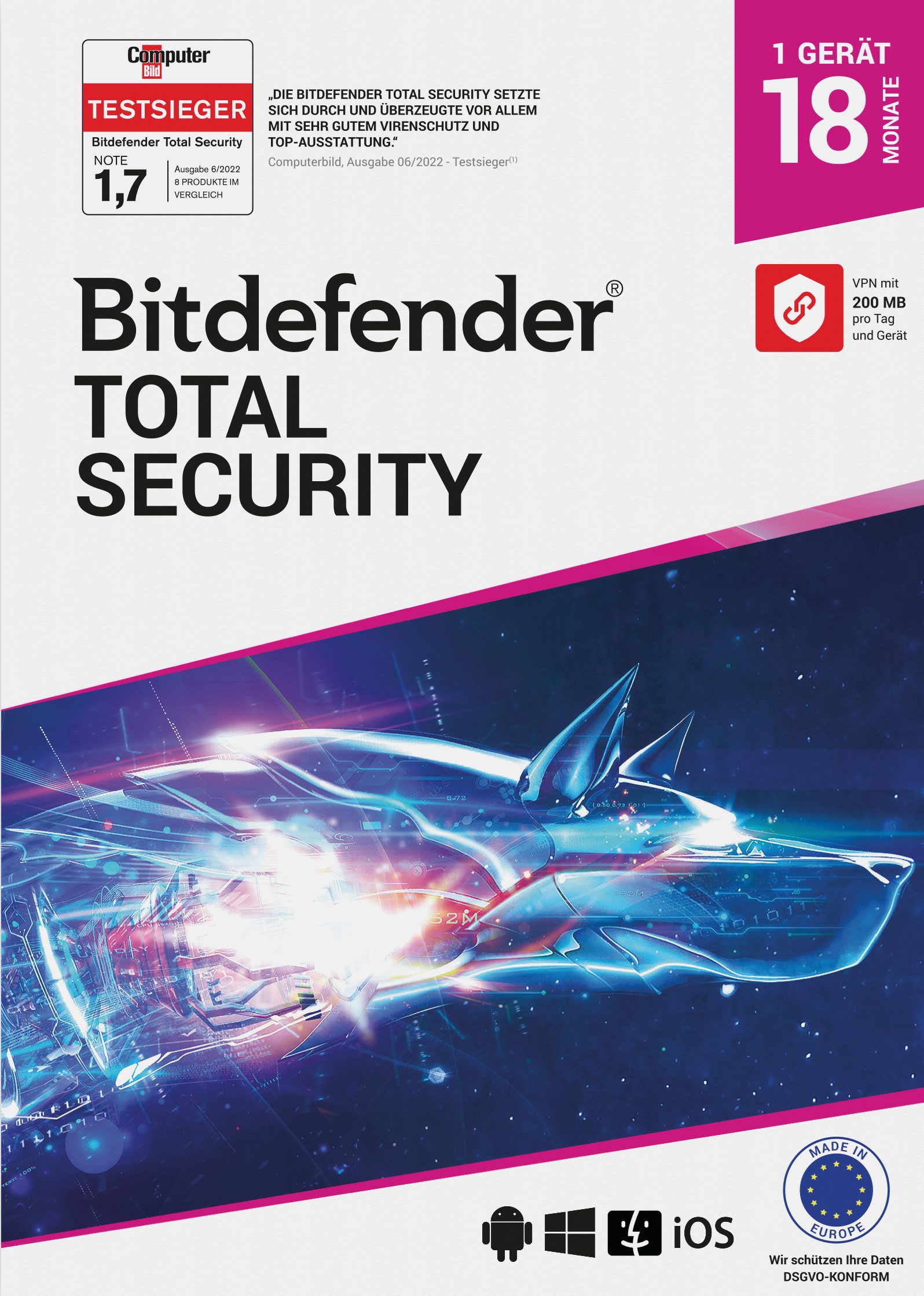 Bitdefender Total Security 1G/18M + Atlantis - Pearls of the Deep