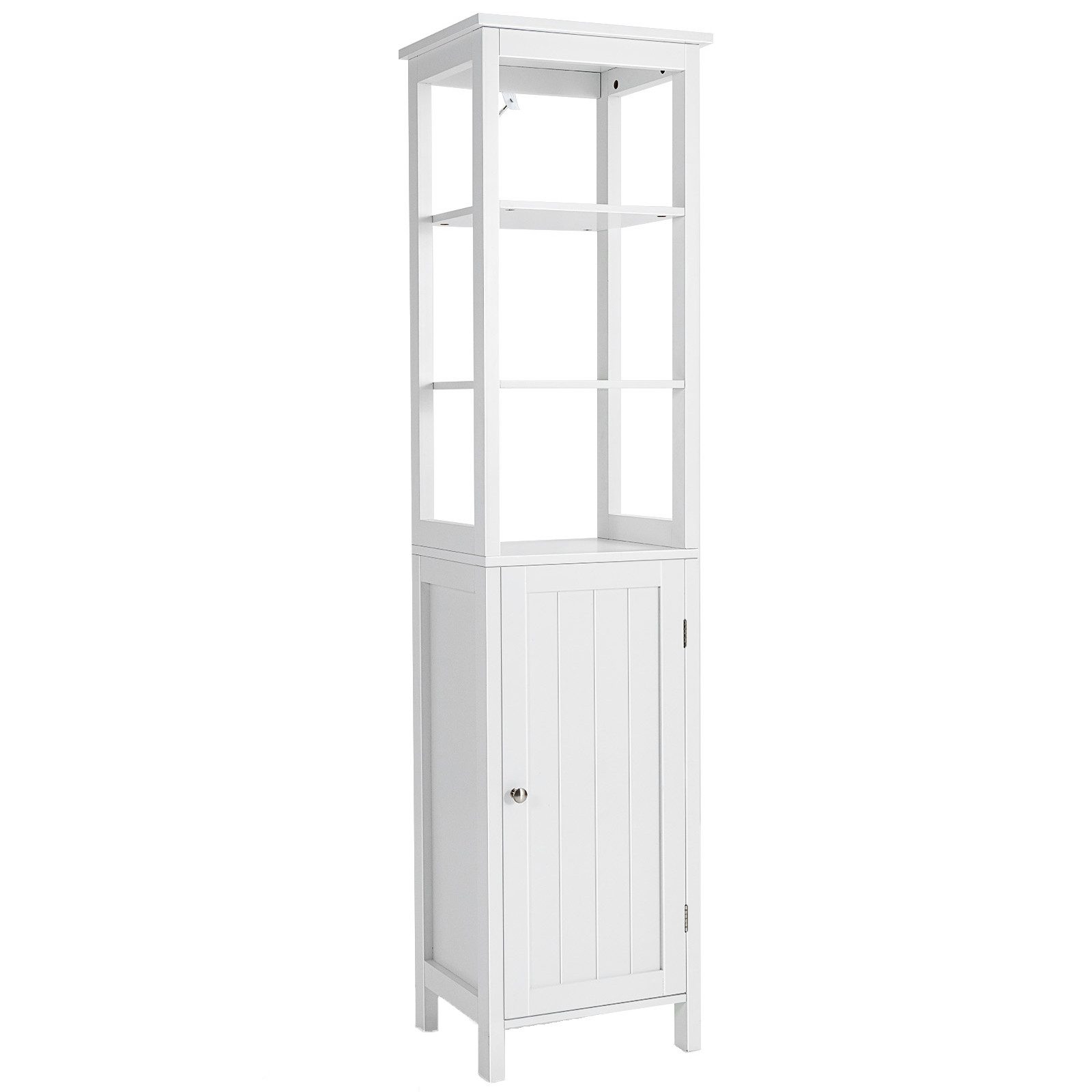 COSTWAY Hochschrank Badezimmerschrank, verstellbares Regal, schmal, günstig online kaufen