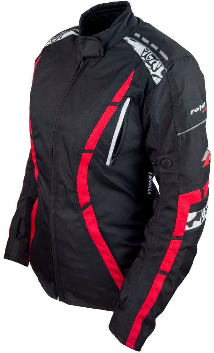 Zelina RO schwarz-rot roleff Motorradjacke