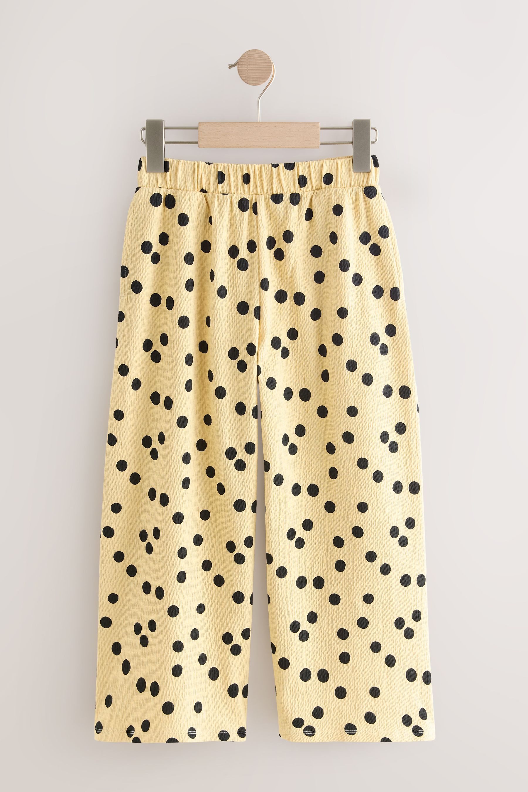 Palazzohose Strukturierte Hose mit weitem Bein