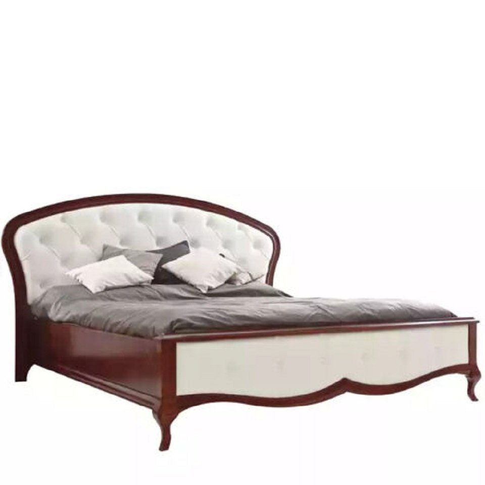 JVmoebel Bett Modern Bett Polster Design Luxus Doppel Betten Barock Holz Möbel Neu (1-tlg., Bett), Made in Europe