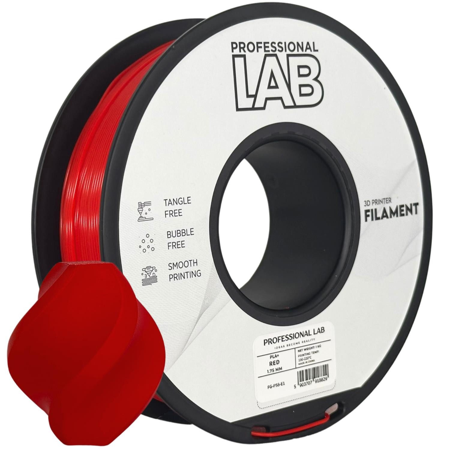 Prof. Lab Filament PLA+ verstärktes PLA Hochfest & schnell 1.75mm – 1kg