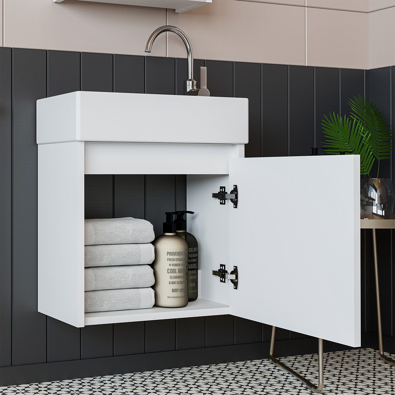 Roomart Badmöbel-Set MINI 50, (Komplett-Set für günstig online kaufen