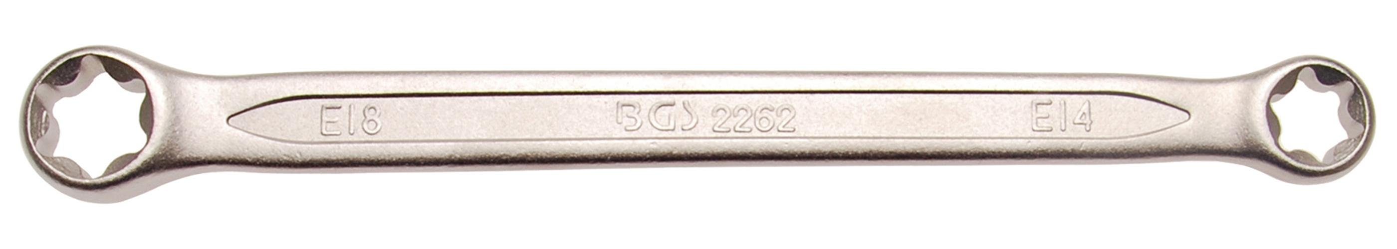 SW Bit-Schraubendreher E-Profil-Ringköpfen, BGS x technic mit E18 Doppel-Ringschlüssel E14