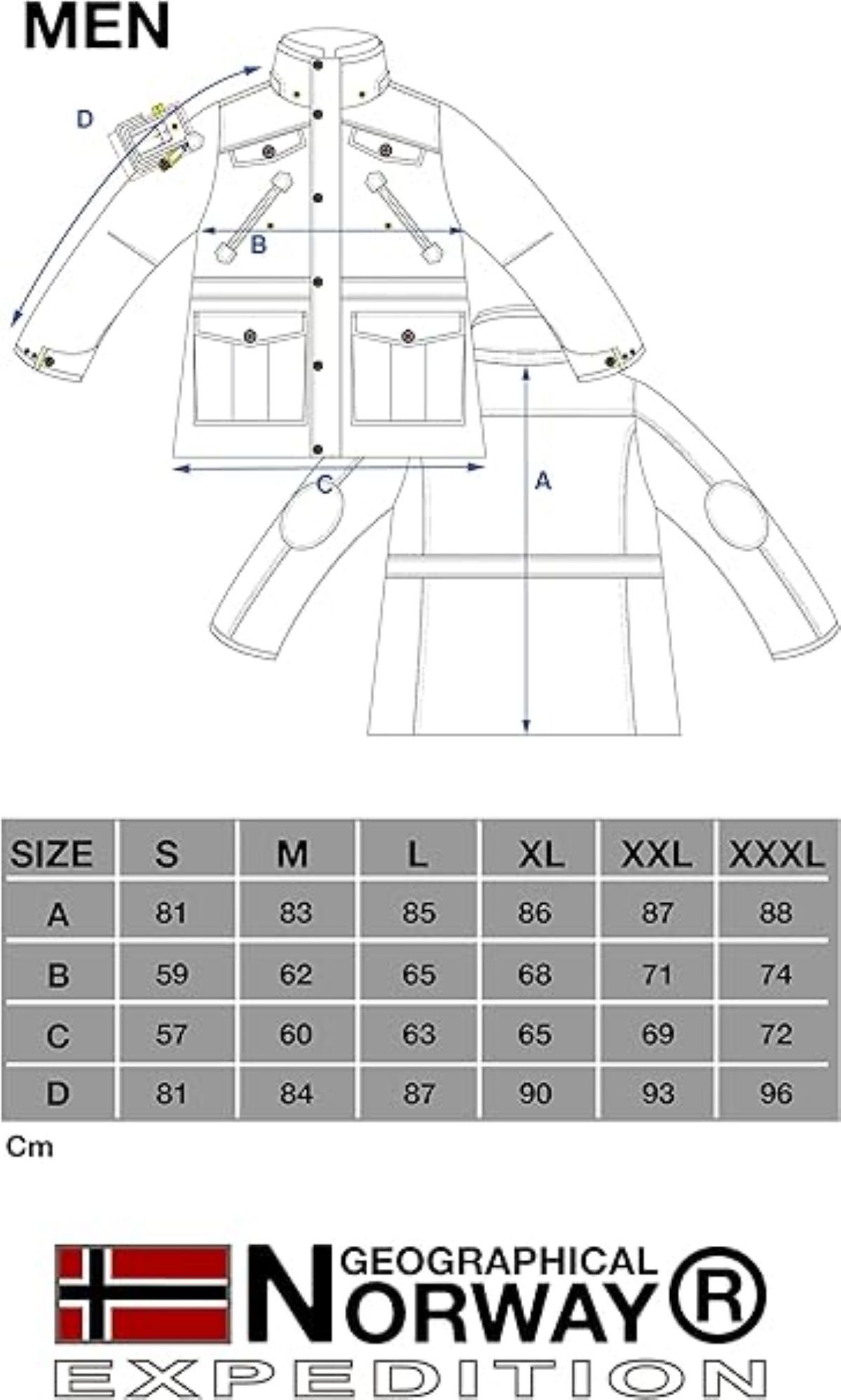 Geographical Norway Winterjacke Herren Outdoor Jacke Parka Anorak Wintermantel (Packung, 1-St., Wintermantel) Winter Parka